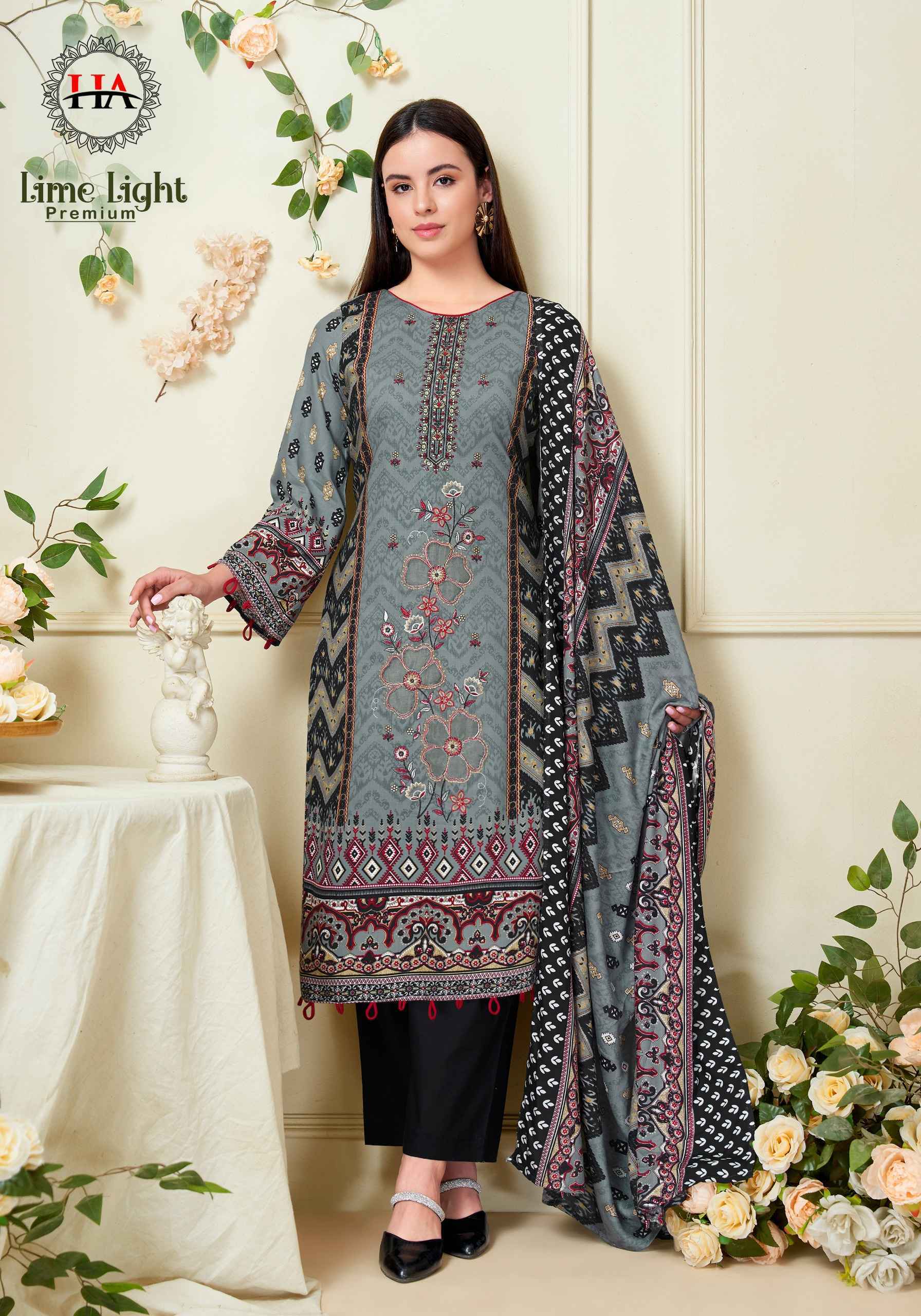Harshit Fashion Lime Light Premium Viscose Reyon Dress Material _ Wholesale Clothing Supplier Surat ( 6 Pcs Catalog )