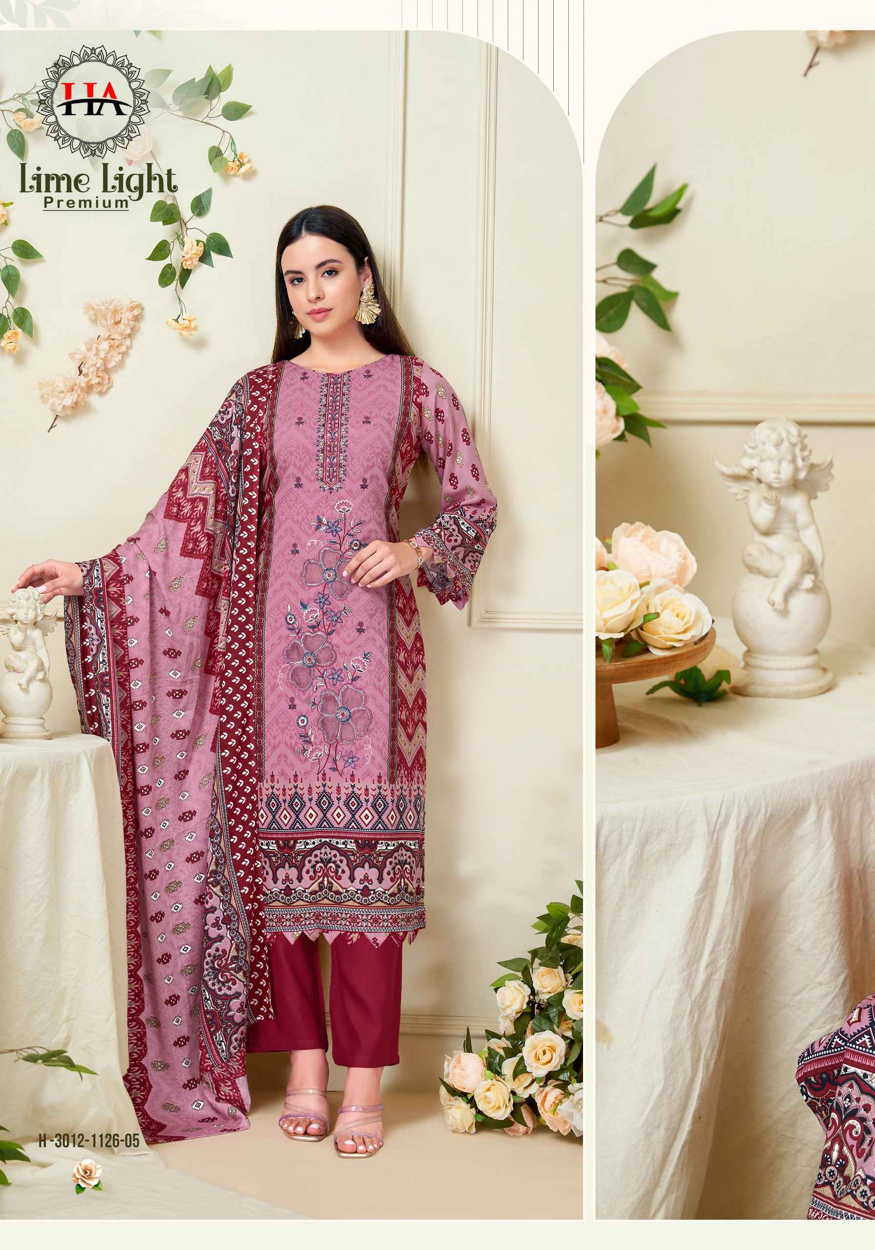 Harshit Fashion Lime Light Premium Viscose Reyon Dress Material _ Wholesale Clothing Supplier Surat ( 6 Pcs Catalog )