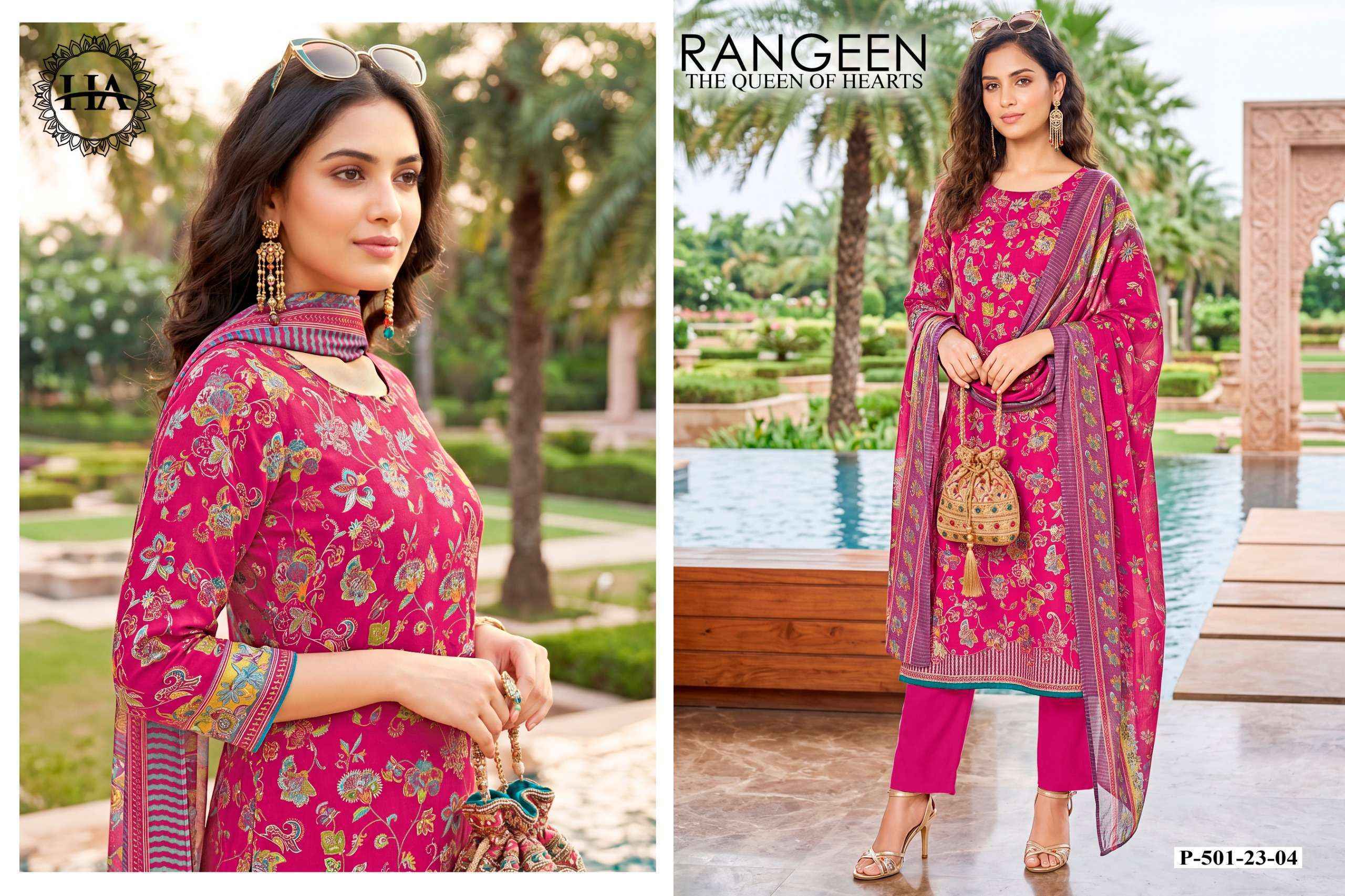 Harshit Fashion Rangeen Jam Cotton Dress Material _ Wholesale Surat ( 6 Pcs Catalog )
