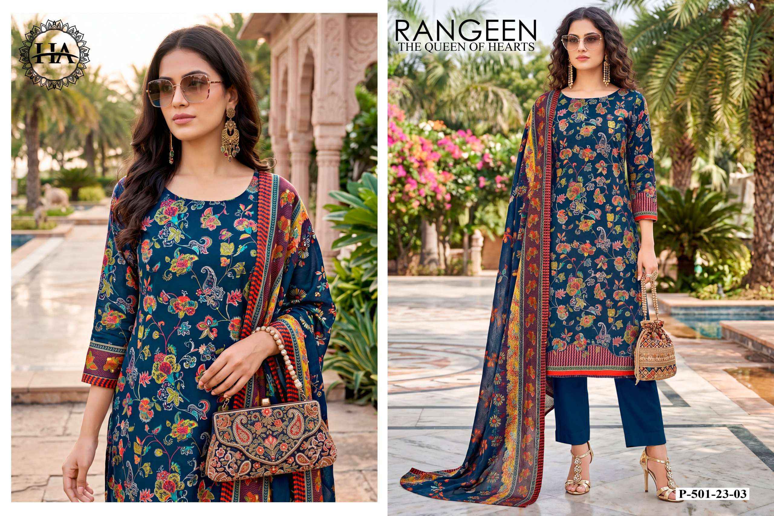 Harshit Fashion Rangeen Jam Cotton Dress Material _ Wholesale Surat ( 6 Pcs Catalog )