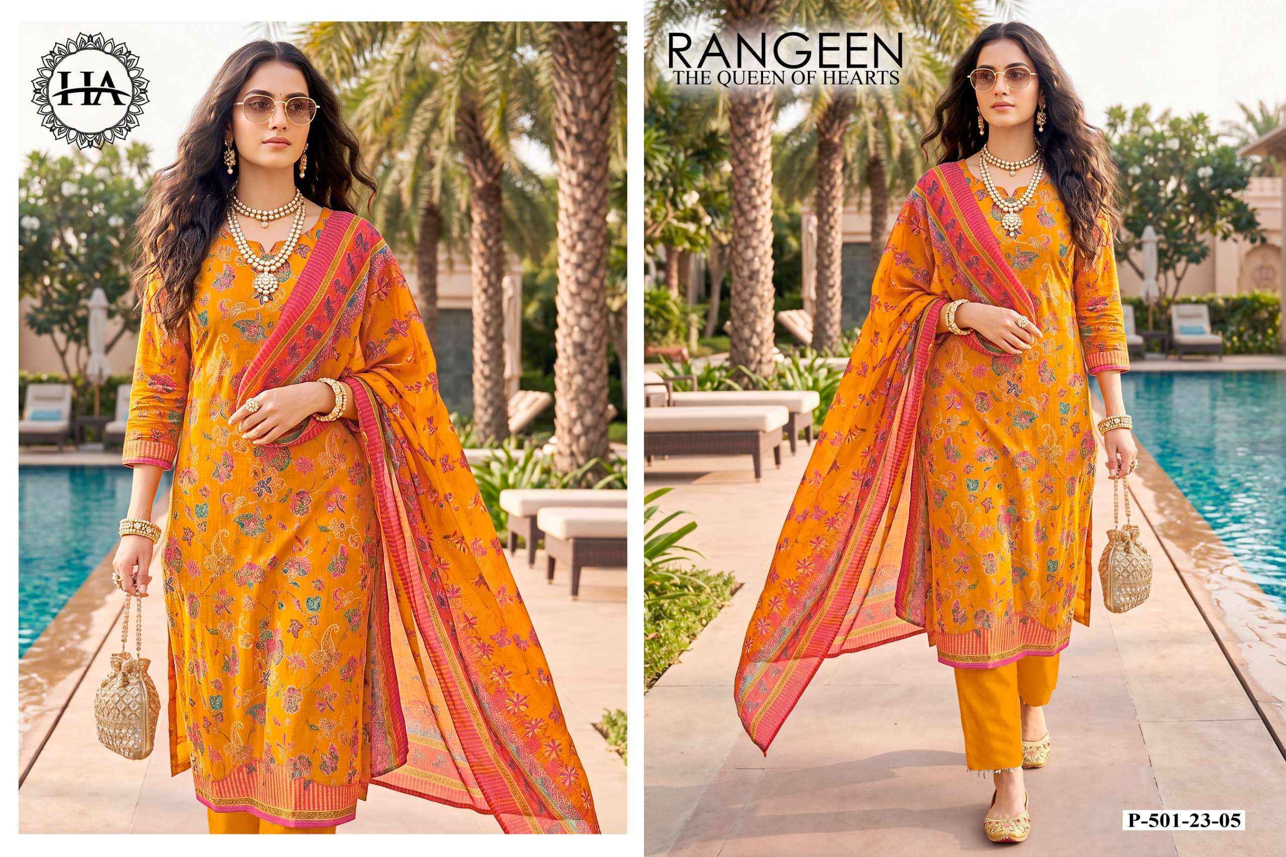 Harshit Fashion Rangeen Jam Cotton Dress Material _ Wholesale Surat ( 6 Pcs Catalog )
