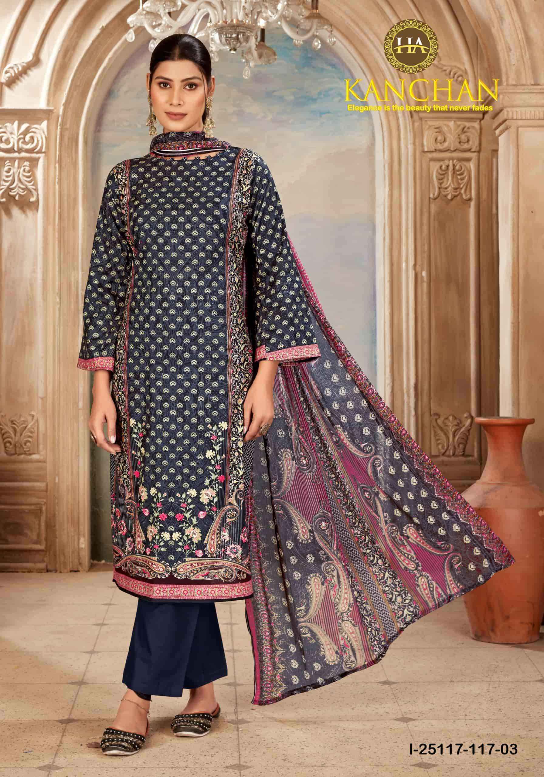 Harshit Kanchan Designer Print Cotton Dress Material _ Wholesale Surat Rate ( 6 Pcs Catalog )