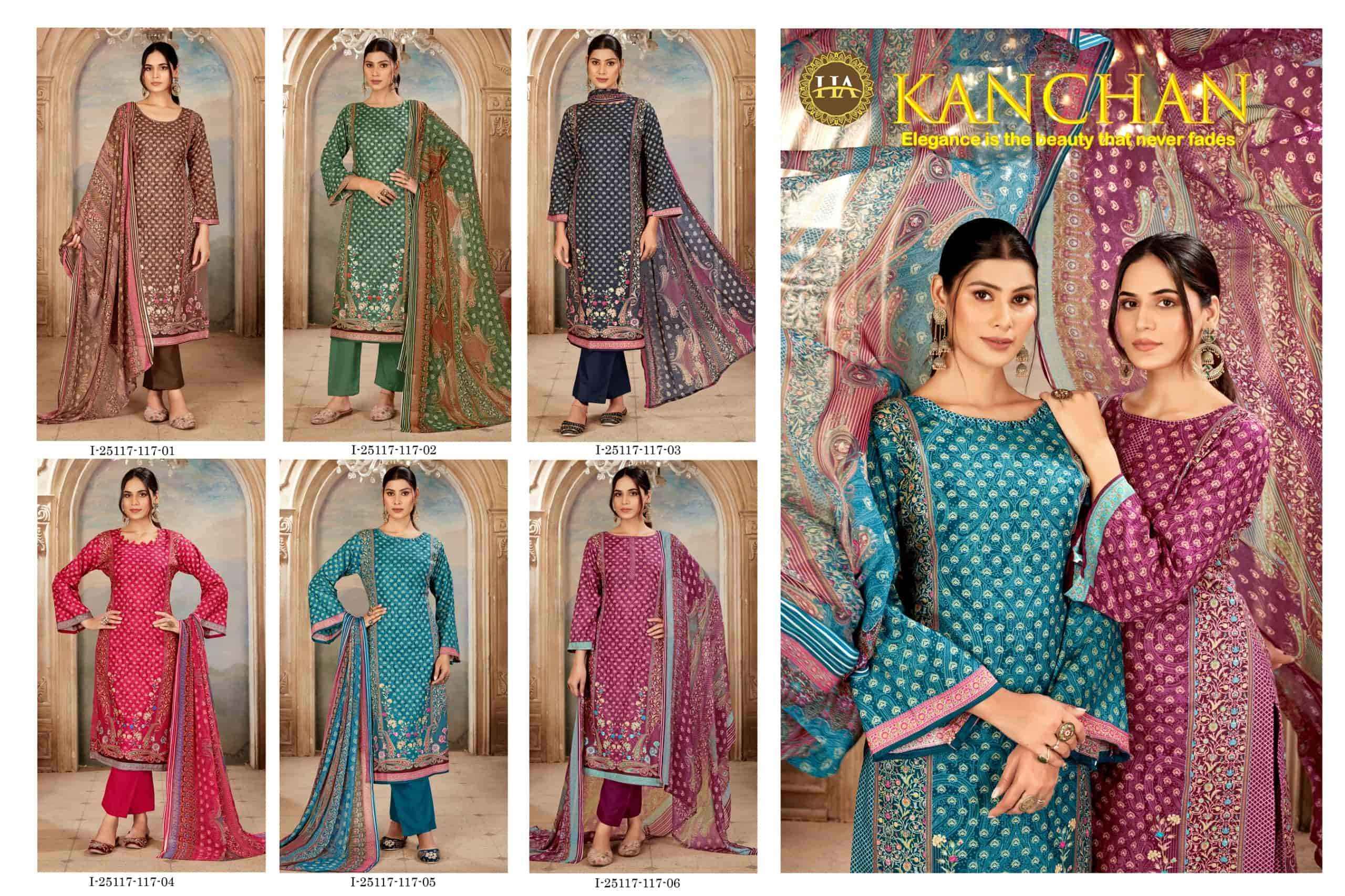 Harshit Kanchan Designer Print Cotton Dress Material _ Wholesale Surat Rate ( 6 Pcs Catalog )