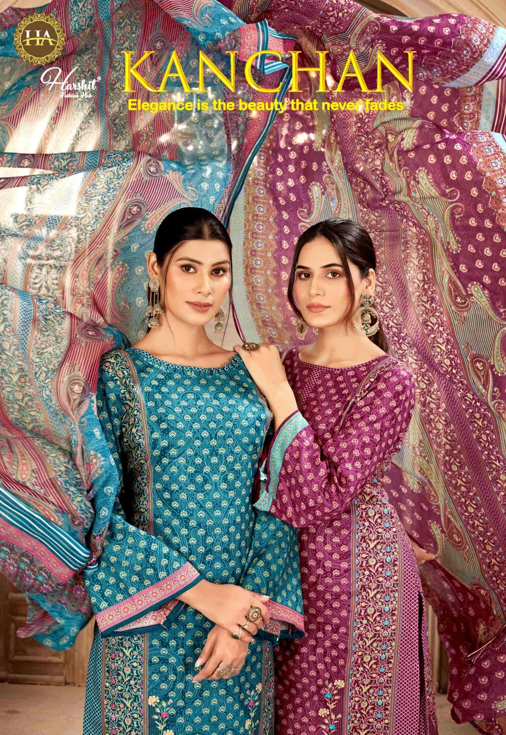 Harshit Kanchan Designer Print Cotton Dress Material _ Wholesale Surat Rate ( 6 Pcs Catalog )