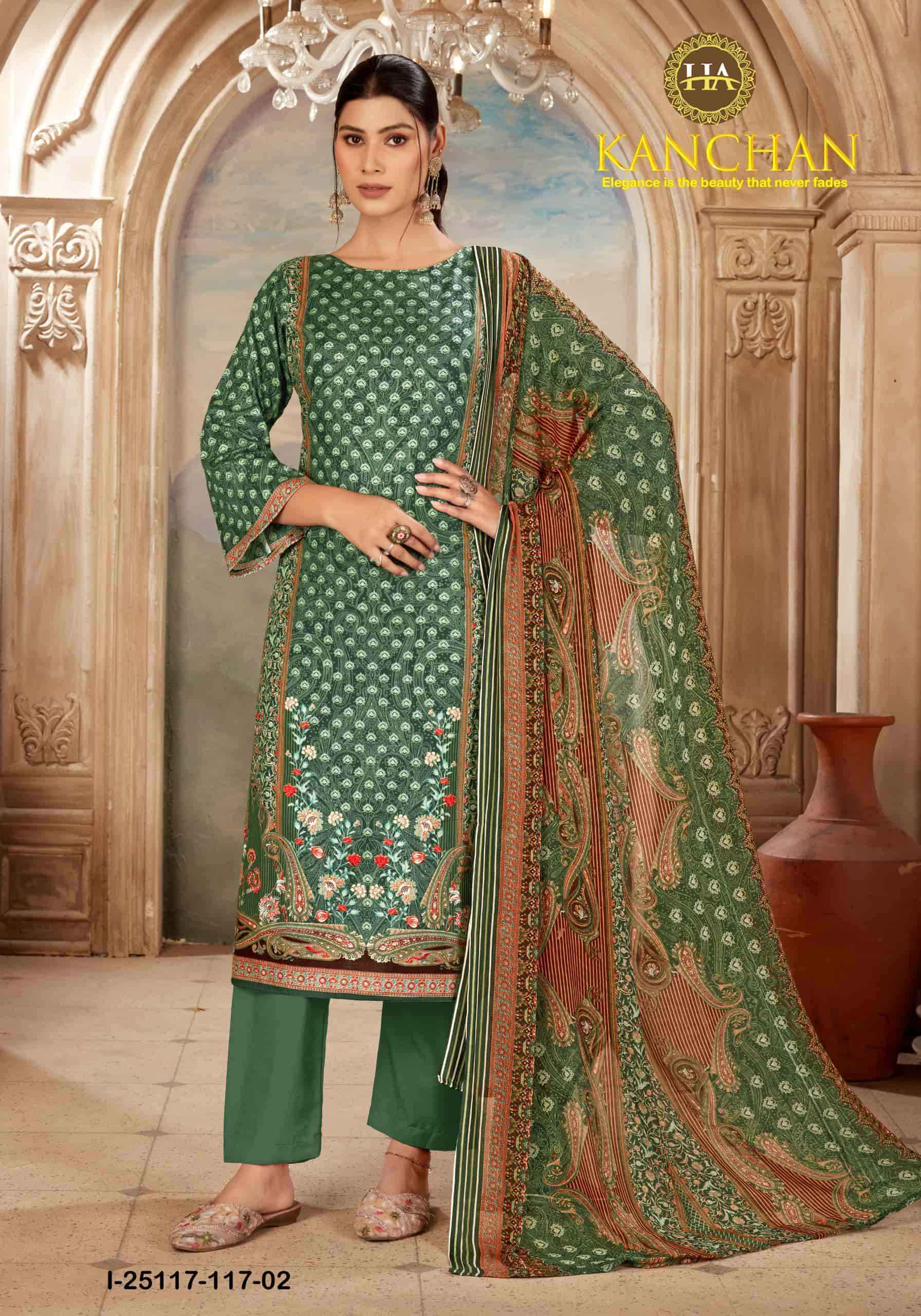 Harshit Kanchan Designer Print Cotton Dress Material _ Wholesale Surat Rate ( 6 Pcs Catalog )