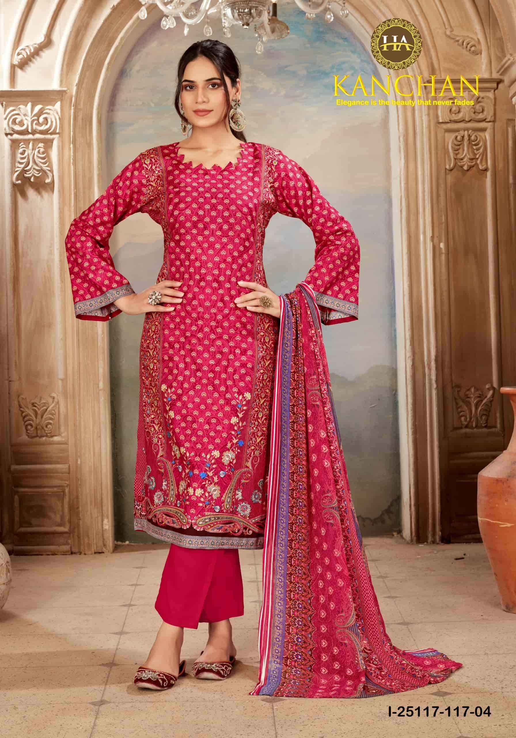 Harshit Kanchan Designer Print Cotton Dress Material _ Wholesale Surat Rate ( 6 Pcs Catalog )