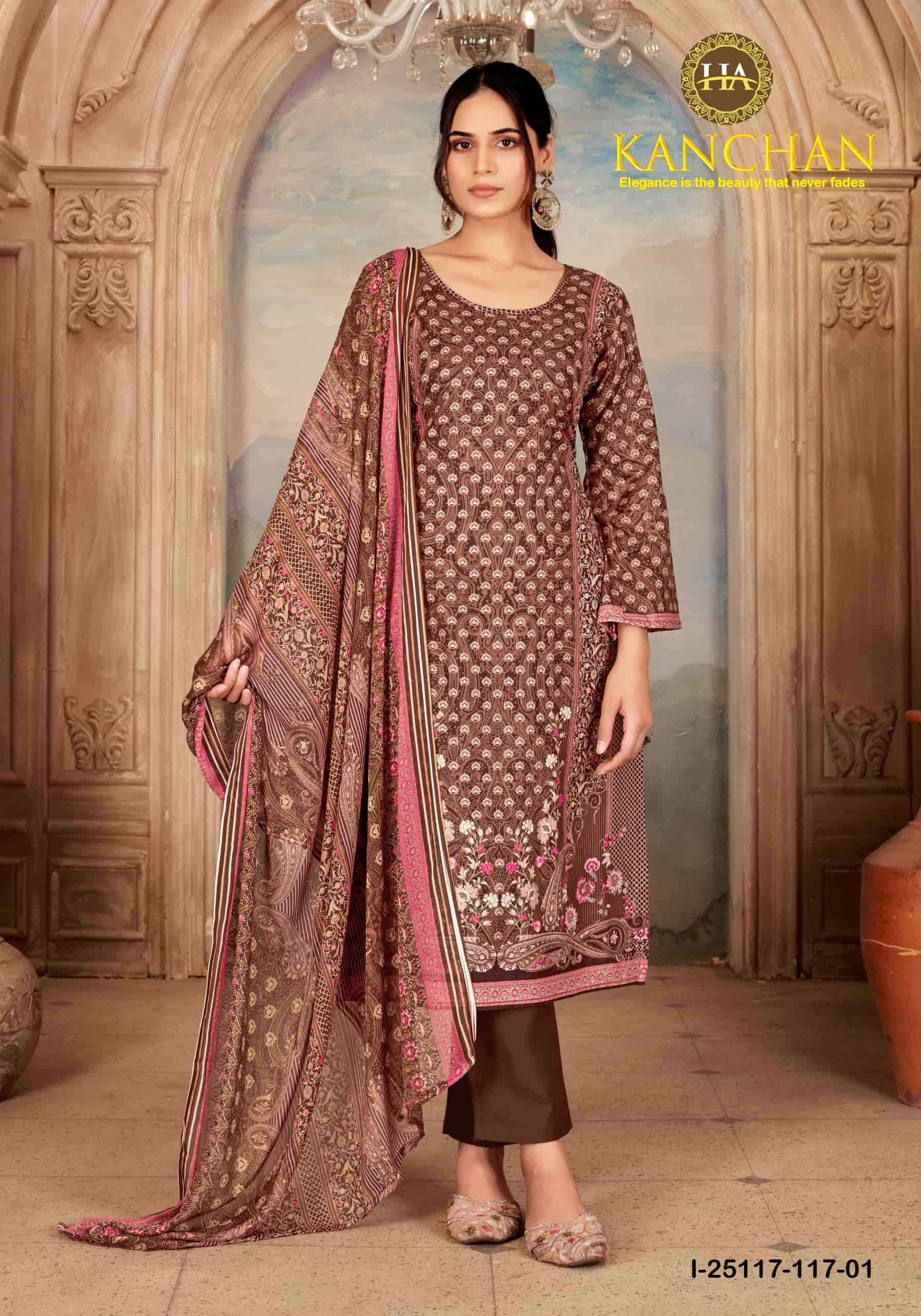 Harshit Kanchan Designer Print Cotton Dress Material _ Wholesale Surat Rate ( 6 Pcs Catalog )