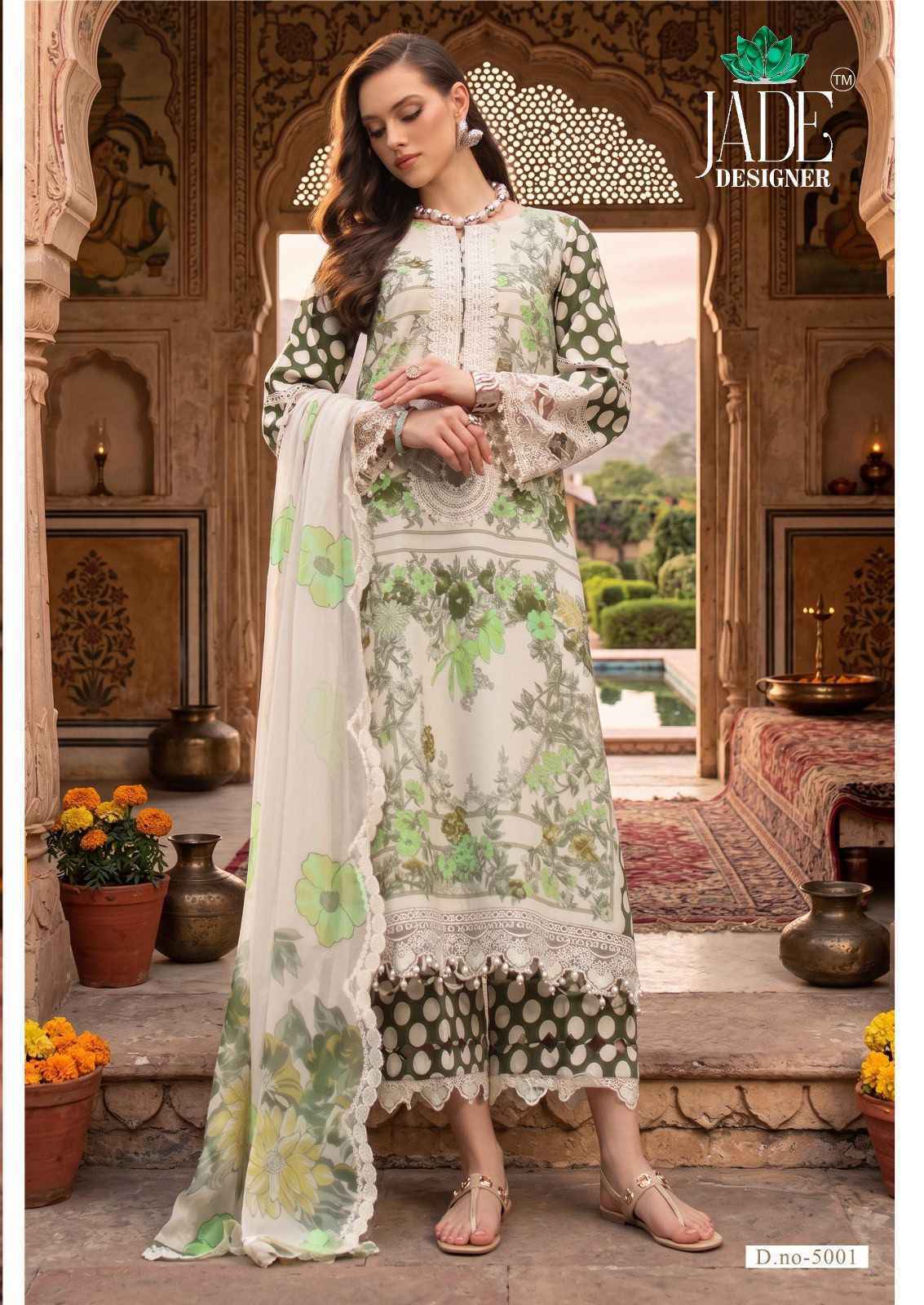 Jade Ayesha Zara Vol 5 Lawn Cotton Dress Material Wholesale Surat Rate ( 6 Pcs Catalog )