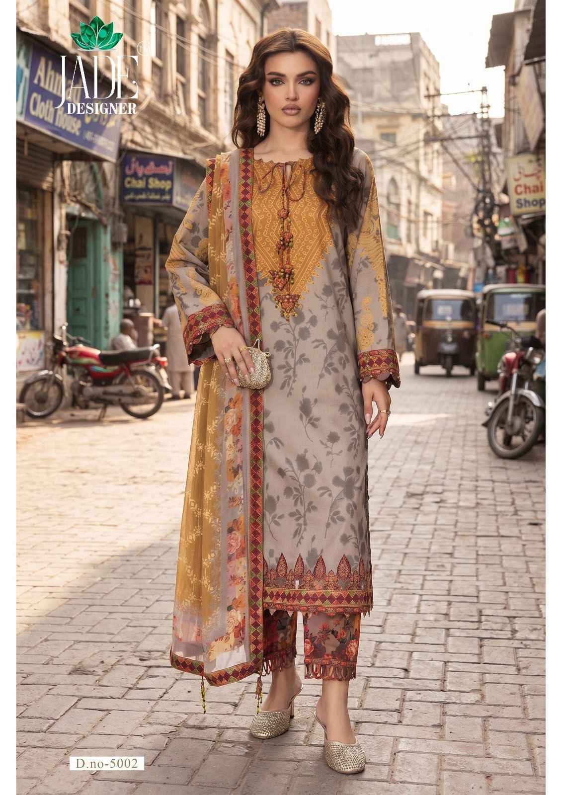 Jade Ayesha Zara Vol 5 Lawn Cotton Dress Material Wholesale Surat Rate ( 6 Pcs Catalog )