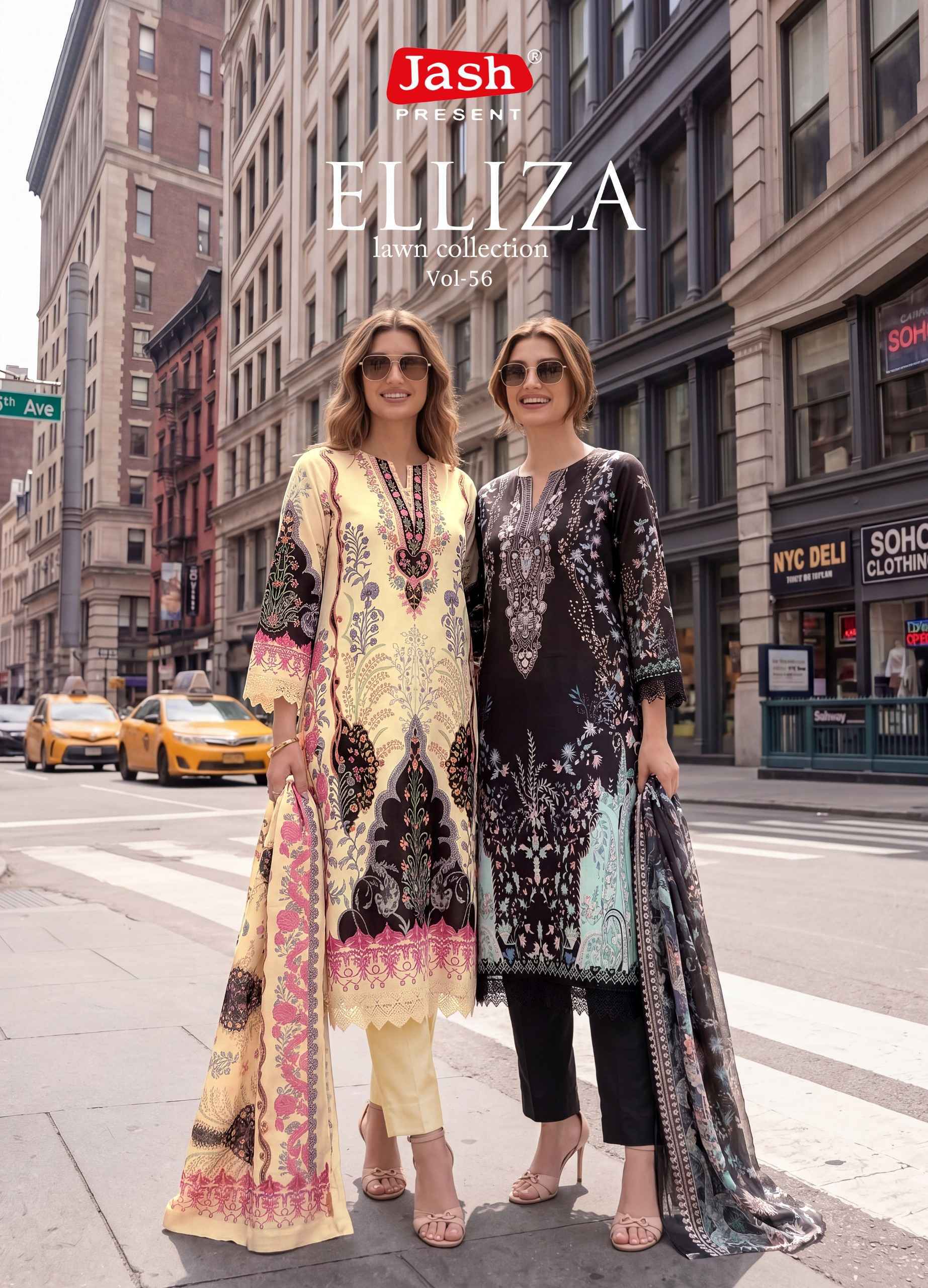 Jash Elliza Vol 56 Wholesale Pakistani Cotton Dress Material ( 10 pcs Catalogue )