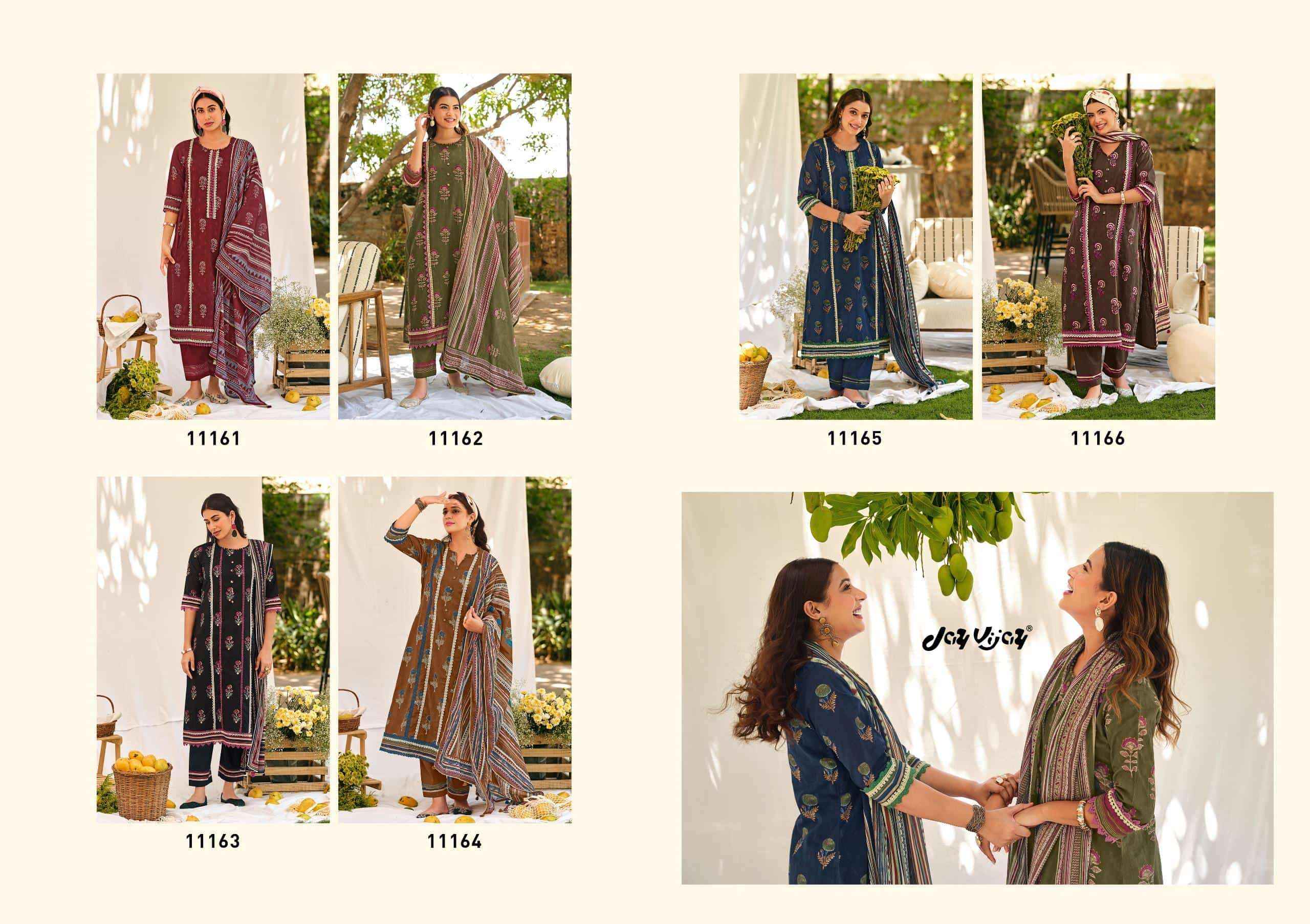 Jay Vijay Aam Bagh Exclusive Designs Cotton Dress Catalog _Wholesale Surat Rate ( 6 Pcs catalog )