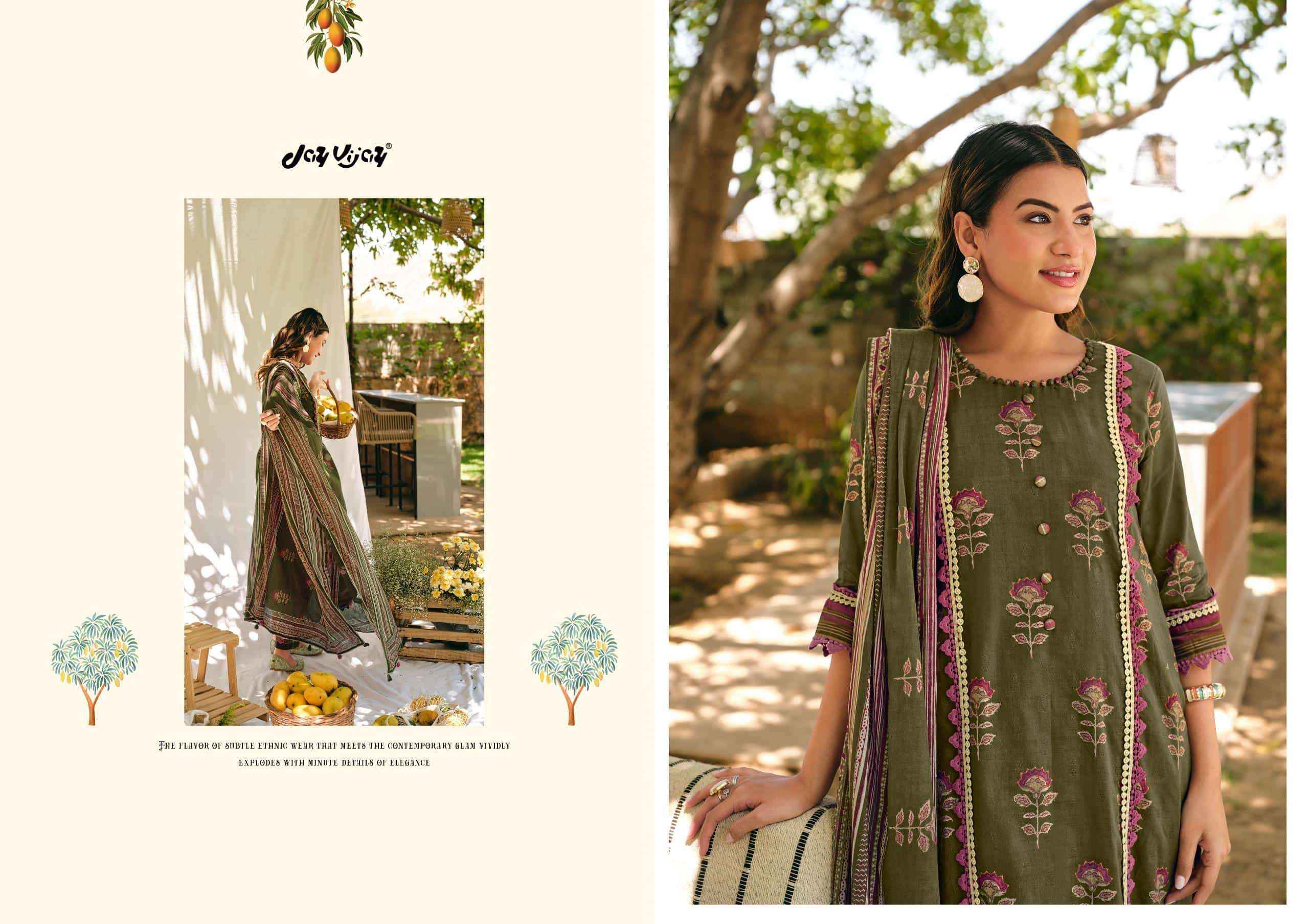 Jay Vijay Aam Bagh Exclusive Designs Cotton Dress Catalog _Wholesale Surat Rate ( 6 Pcs catalog )