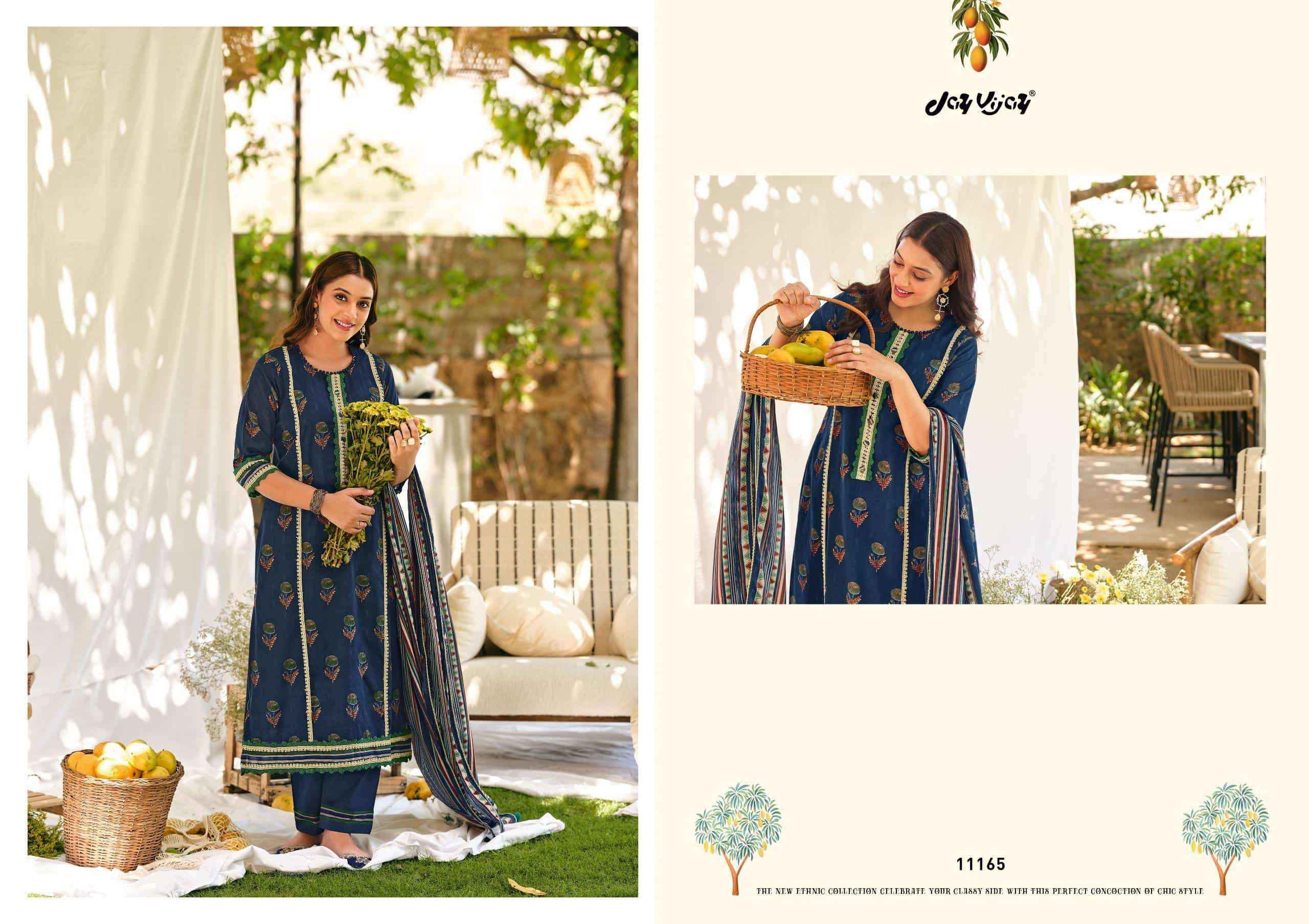 Jay Vijay Aam Bagh Exclusive Designs Cotton Dress Catalog _Wholesale Surat Rate ( 6 Pcs catalog )