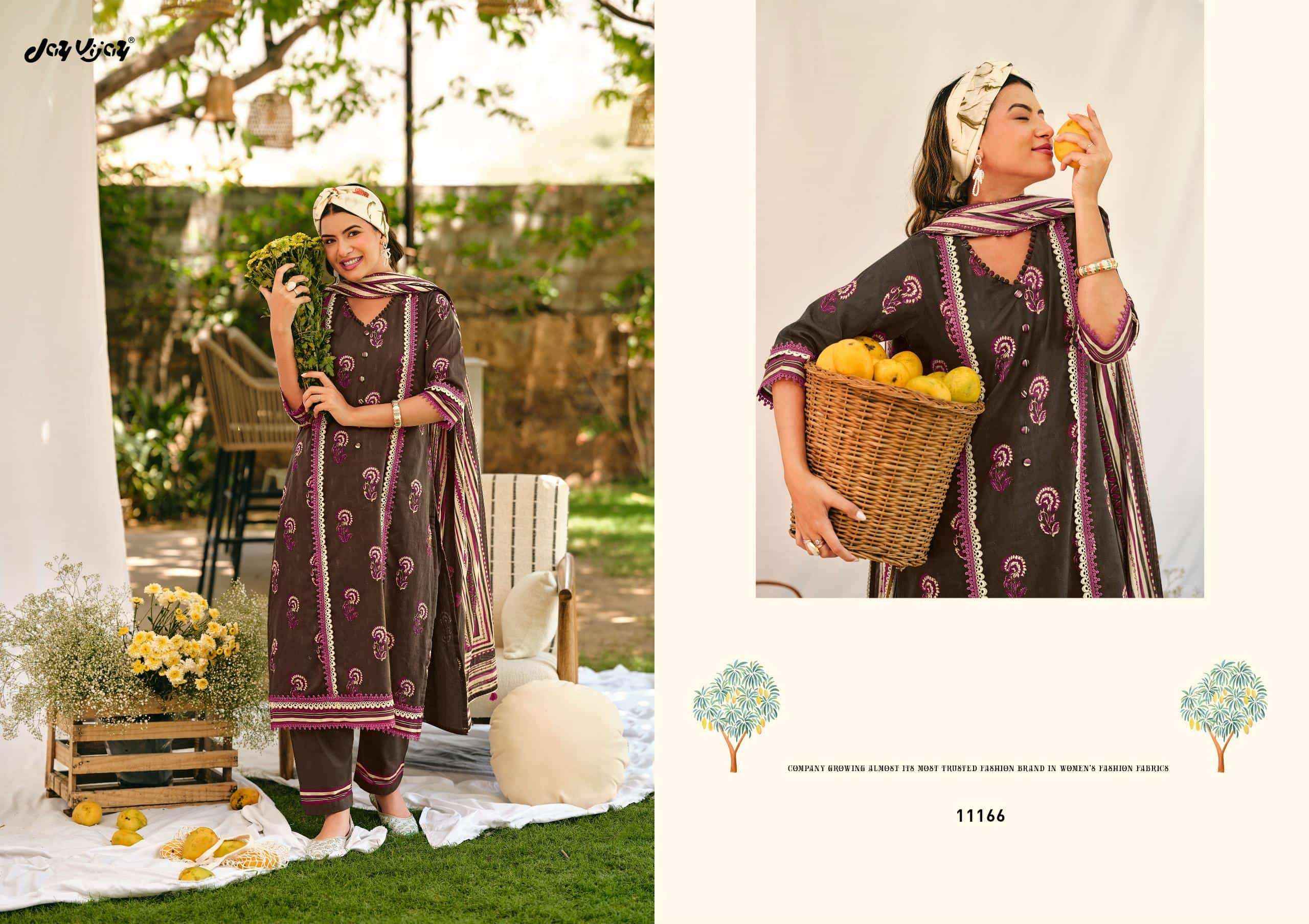 Jay Vijay Aam Bagh Exclusive Designs Cotton Dress Catalog _Wholesale Surat Rate ( 6 Pcs catalog )