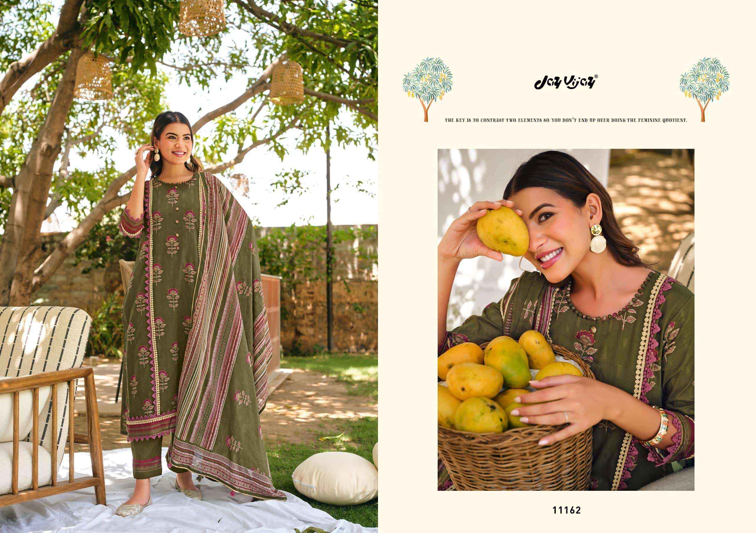 Jay Vijay Aam Bagh Exclusive Designs Cotton Dress Catalog _Wholesale Surat Rate ( 6 Pcs catalog )