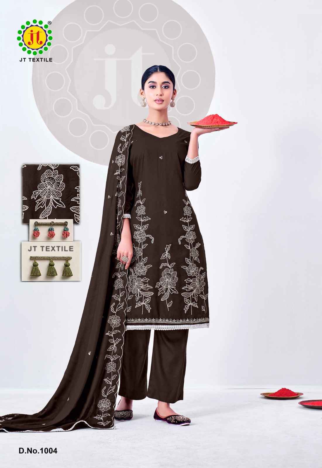 Jt Alina Vol 2 Rayon Dress Material _ Wholesale Surat Collection ( 5 Pcs Catalog )