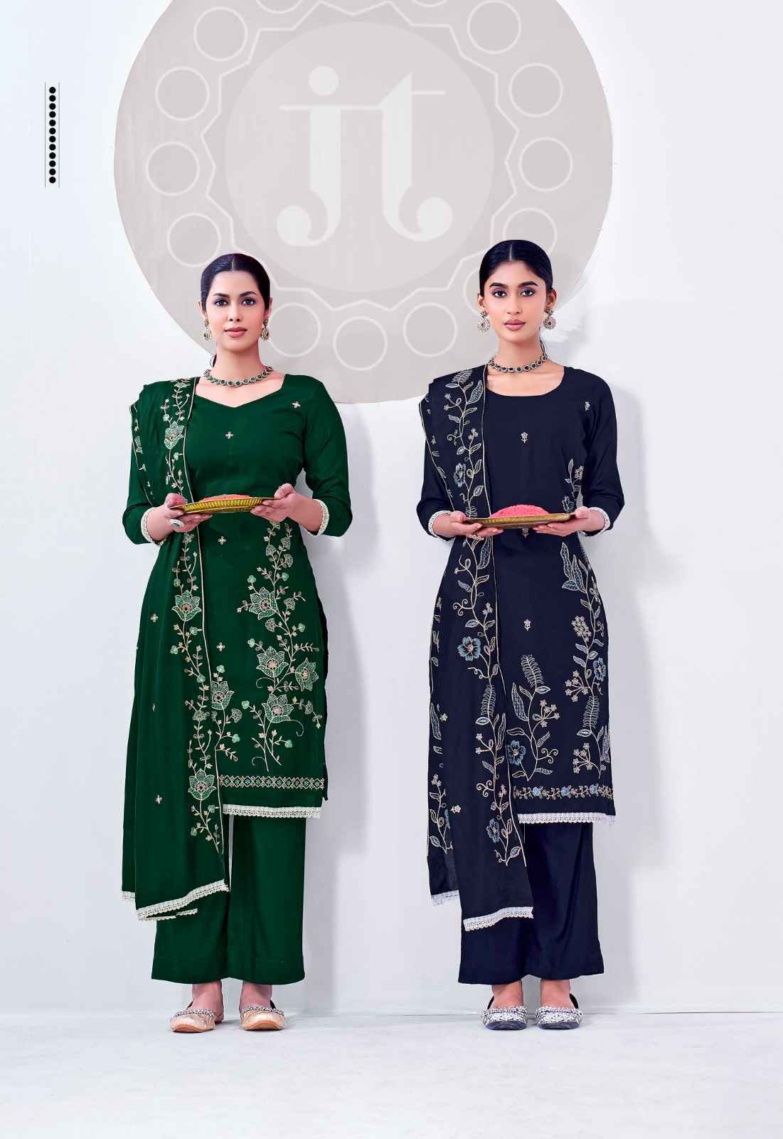 Jt Alina Vol 2 Rayon Dress Material _ Wholesale Surat Collection ( 5 Pcs Catalog )