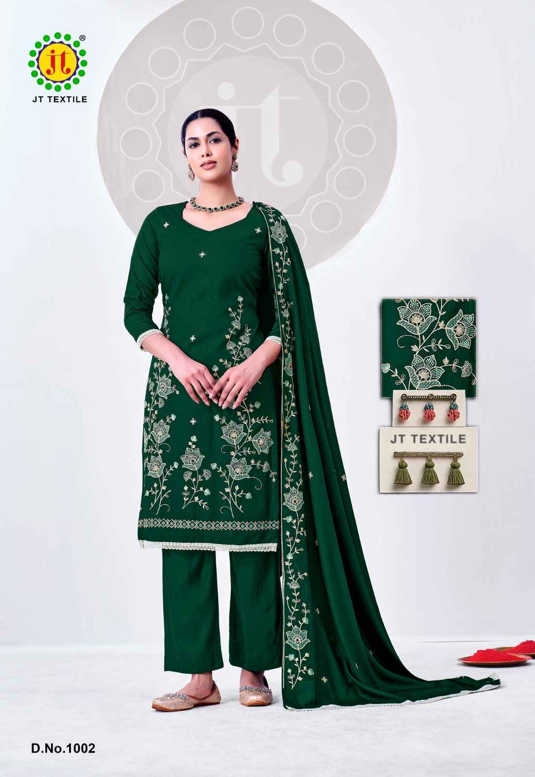 Jt Alina Vol 2 Rayon Dress Material _ Wholesale Surat Collection ( 5 Pcs Catalog )