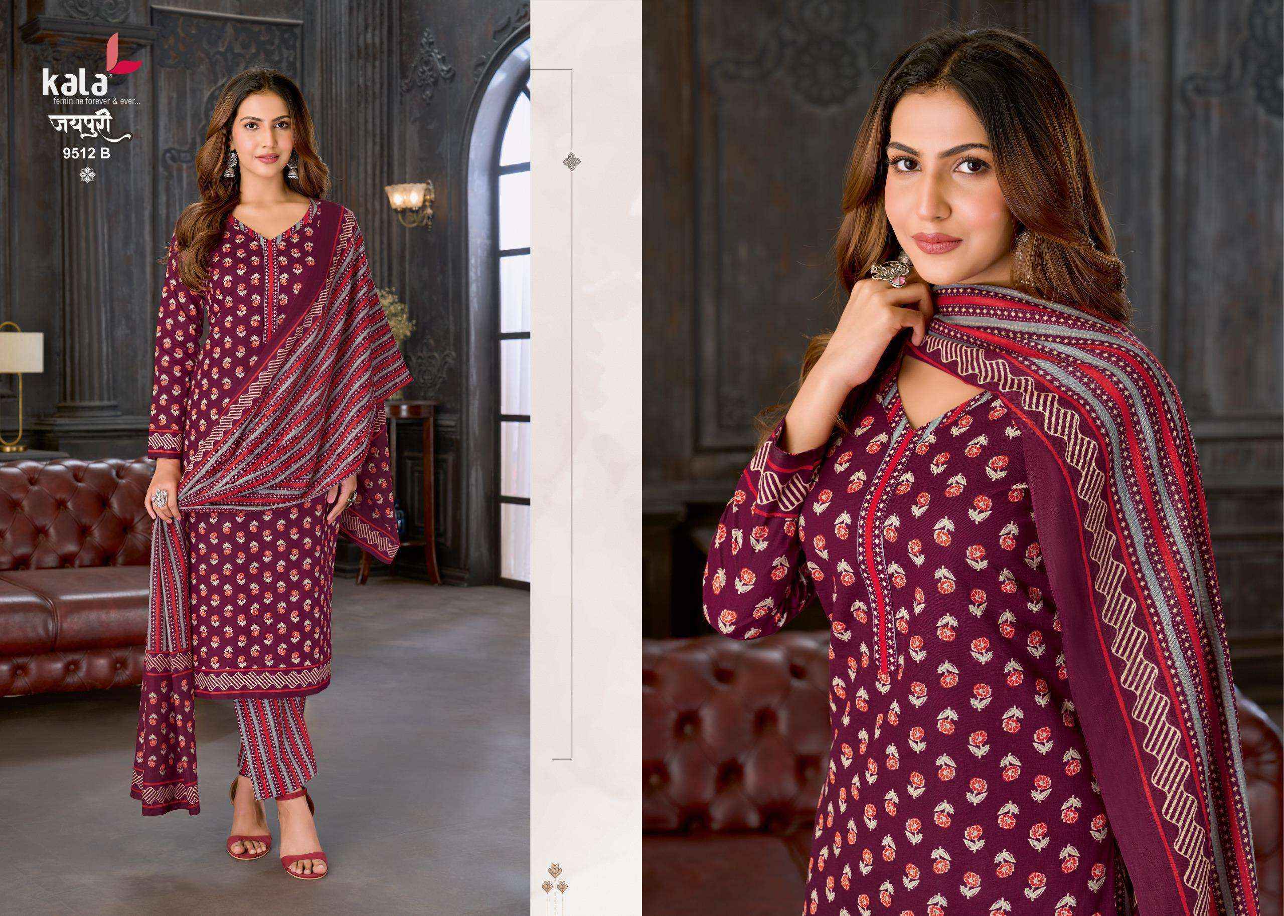 Kala Jaipuri Vol 10 Cotton Dress Material Wholesale Price ( 12 Pc Catalogue )