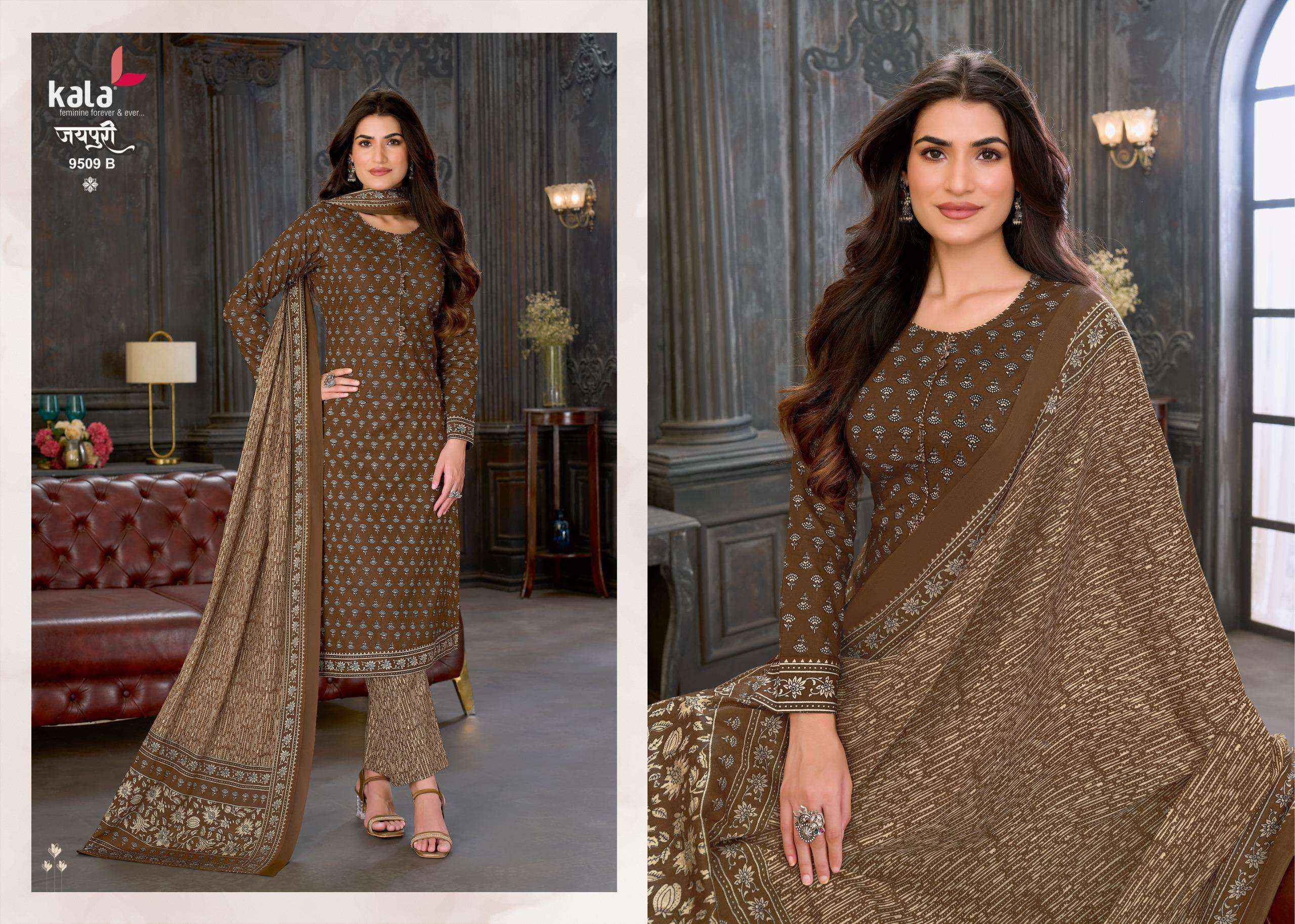 Kala Jaipuri Vol 10 Cotton Dress Material Wholesale Price ( 12 Pc Catalogue )
