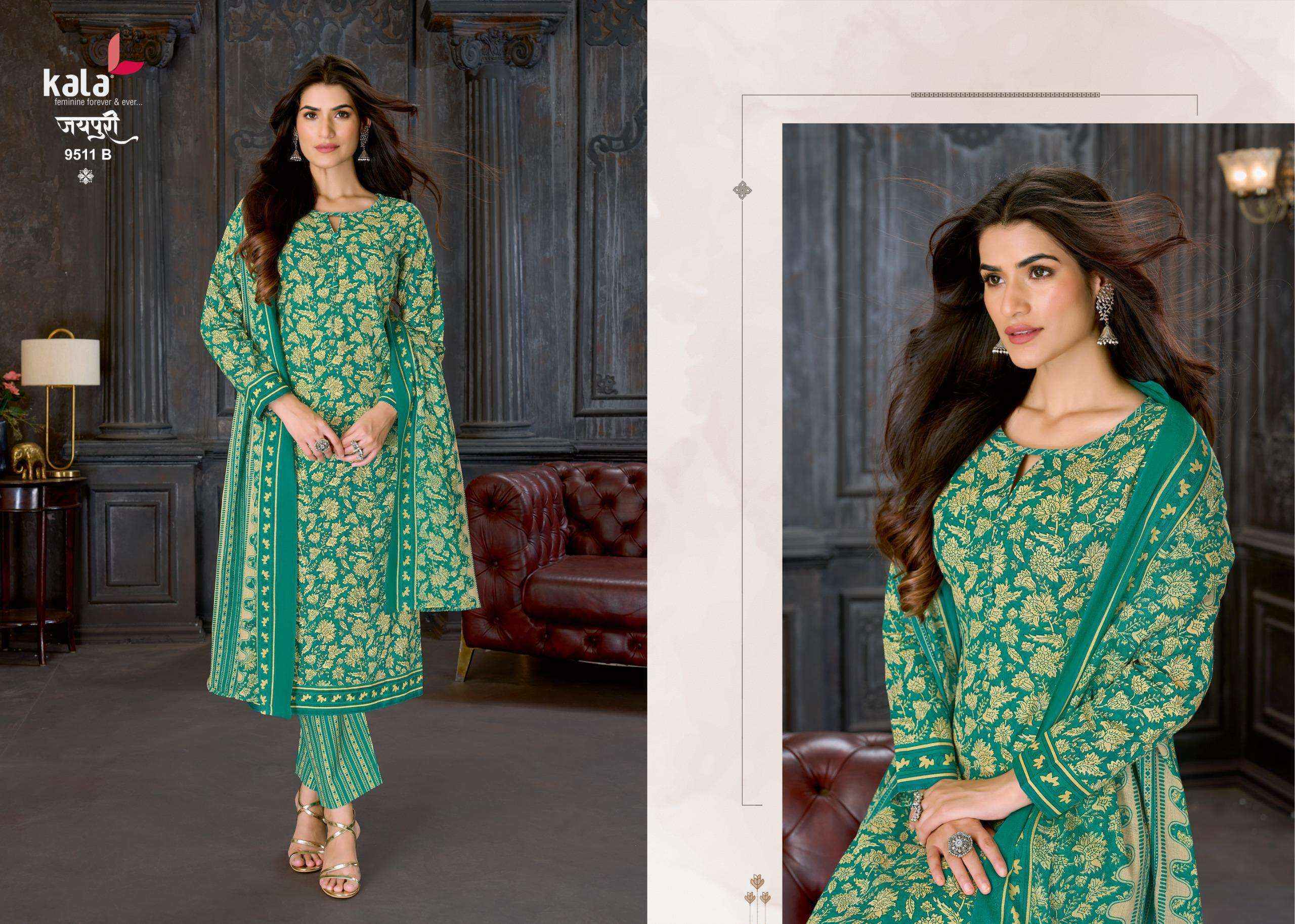 Kala Jaipuri Vol 10 Cotton Dress Material Wholesale Price ( 12 Pc Catalogue )