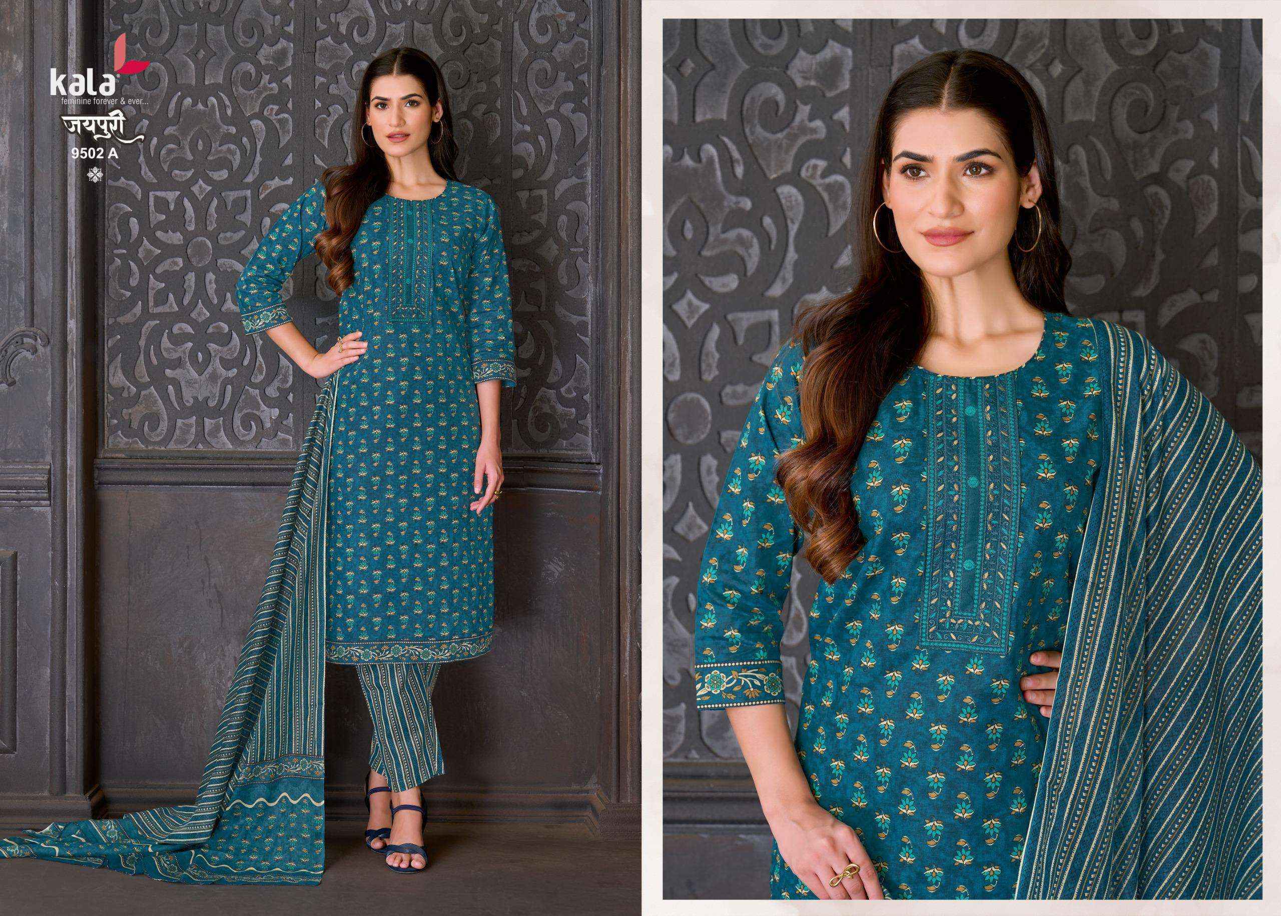 Kala Jaipuri Vol 10 Readymade Cotton Dress _ Wholesale Surat ( 12 Pcs Catalog )
