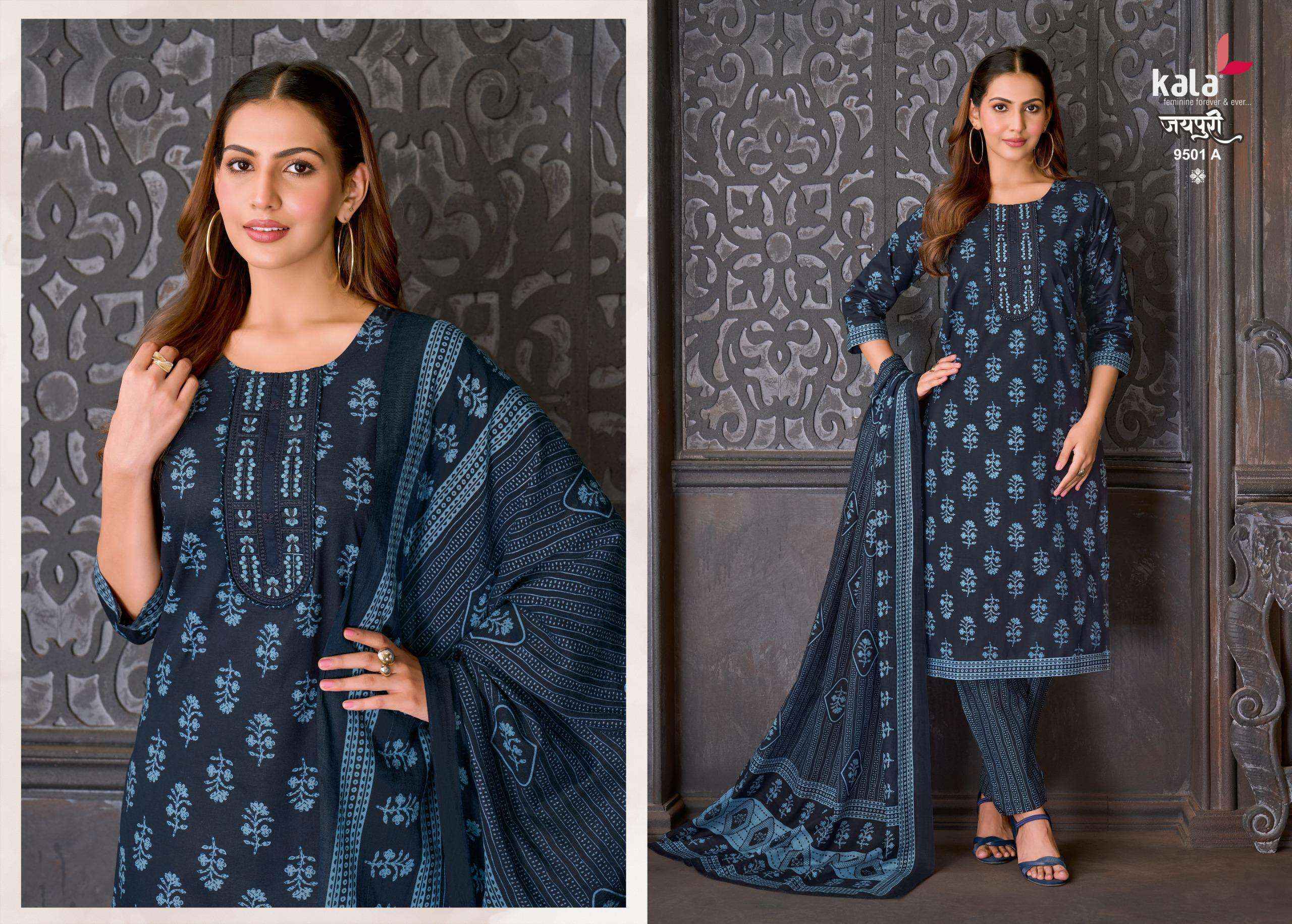 Kala Jaipuri Vol 10 Readymade Cotton Dress _ Wholesale Surat ( 12 Pcs Catalog )