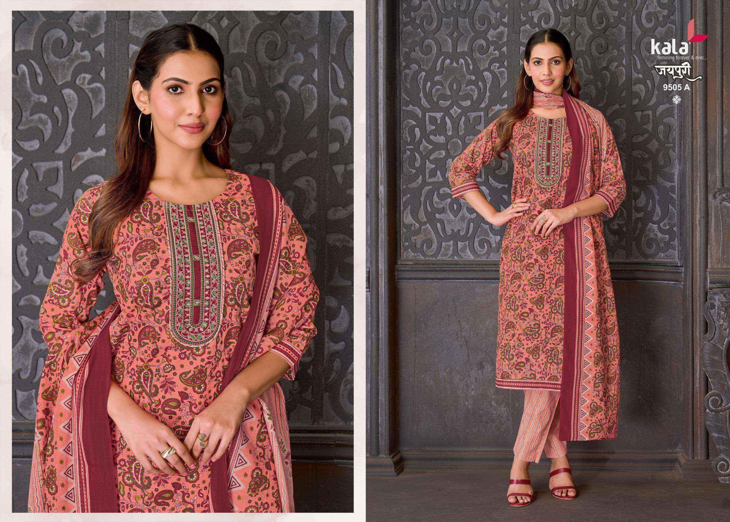 Kala Jaipuri Vol 10 Readymade Cotton Dress _ Wholesale Surat ( 12 Pcs Catalog )