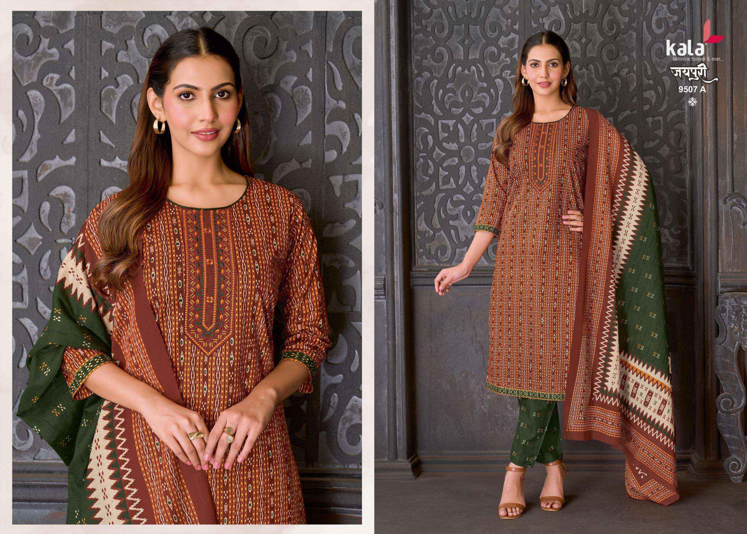 Kala Jaipuri Vol 10 Readymade Cotton Dress _ Wholesale Surat ( 12 Pcs Catalog )