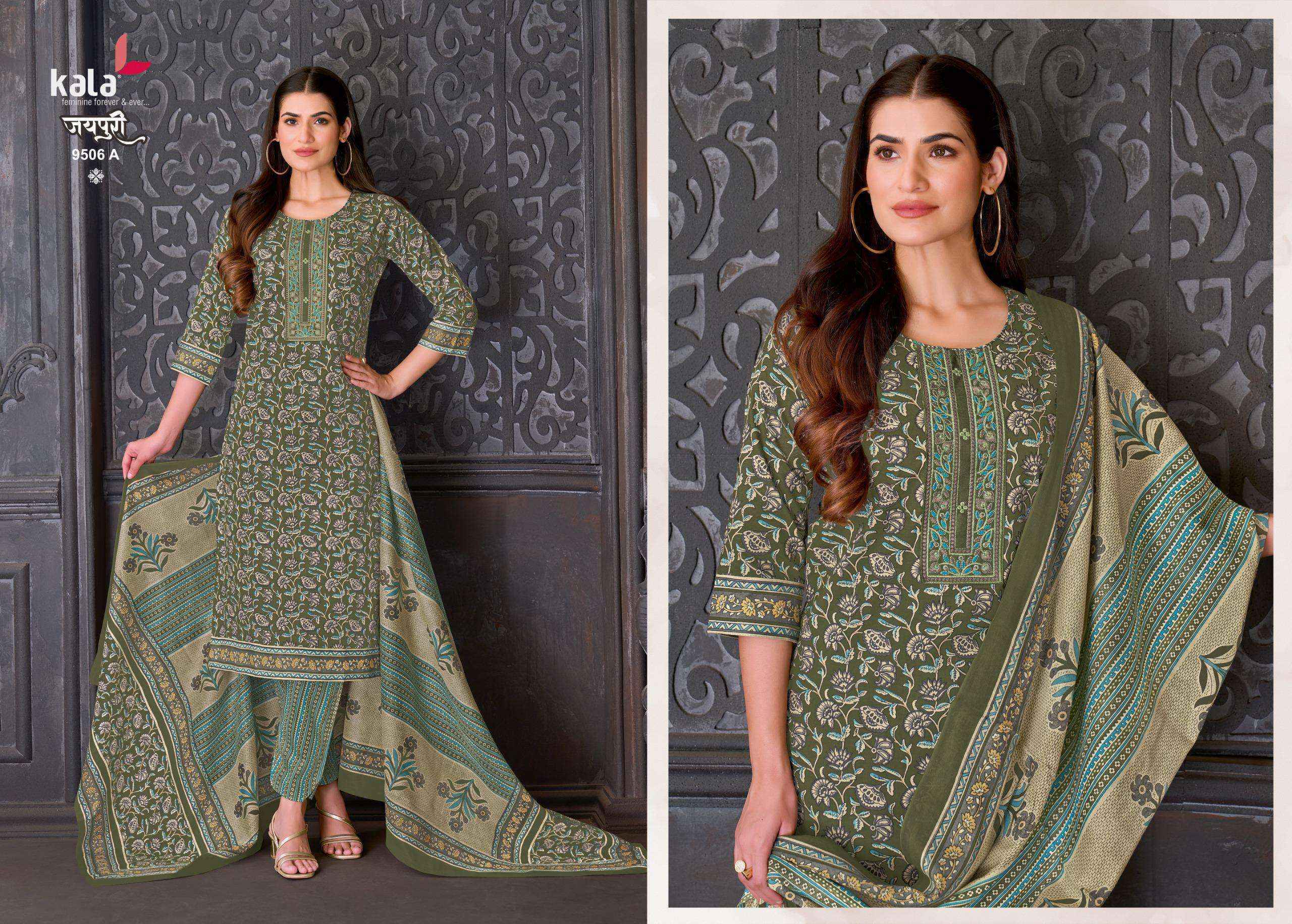 Kala Jaipuri Vol 10 Readymade Cotton Dress _ Wholesale Surat ( 12 Pcs Catalog )
