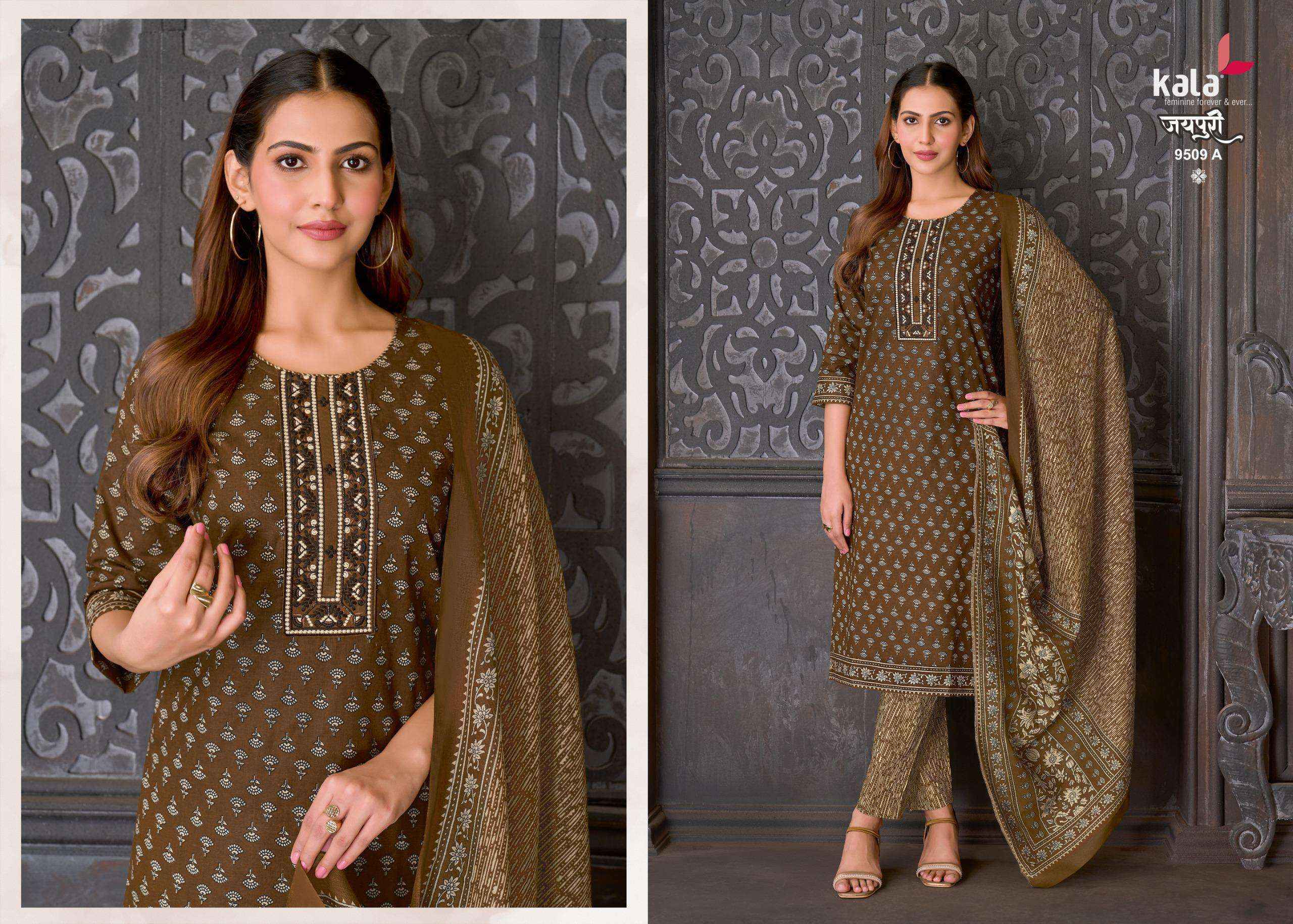Kala Jaipuri Vol 10 Readymade Cotton Dress _ Wholesale Surat ( 12 Pcs Catalog )