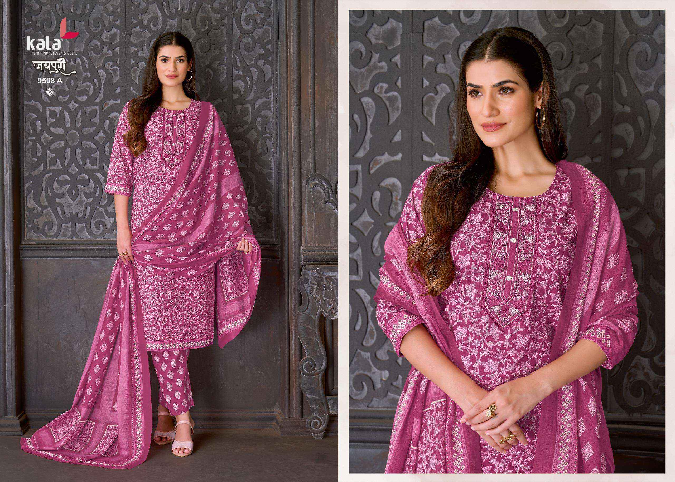 Kala Jaipuri Vol 10 Readymade Cotton Dress _ Wholesale Surat ( 12 Pcs Catalog )