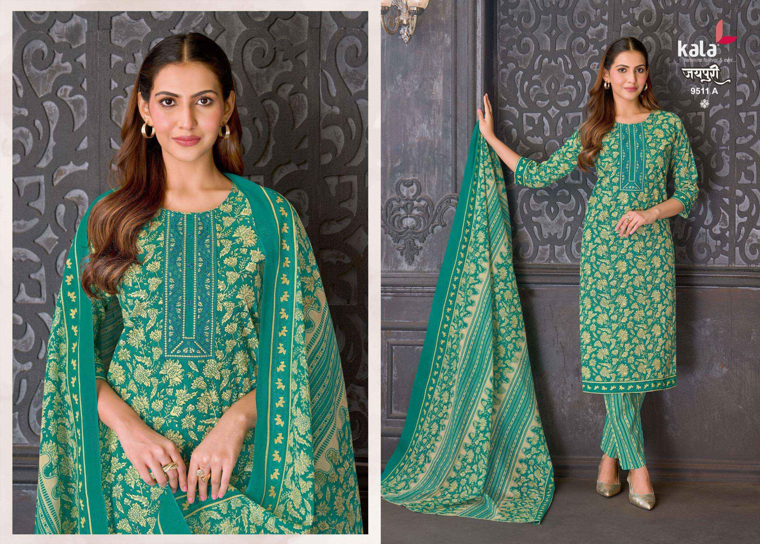 Kala Jaipuri Vol 10 Readymade Cotton Dress _ Wholesale Surat ( 12 Pcs Catalog )