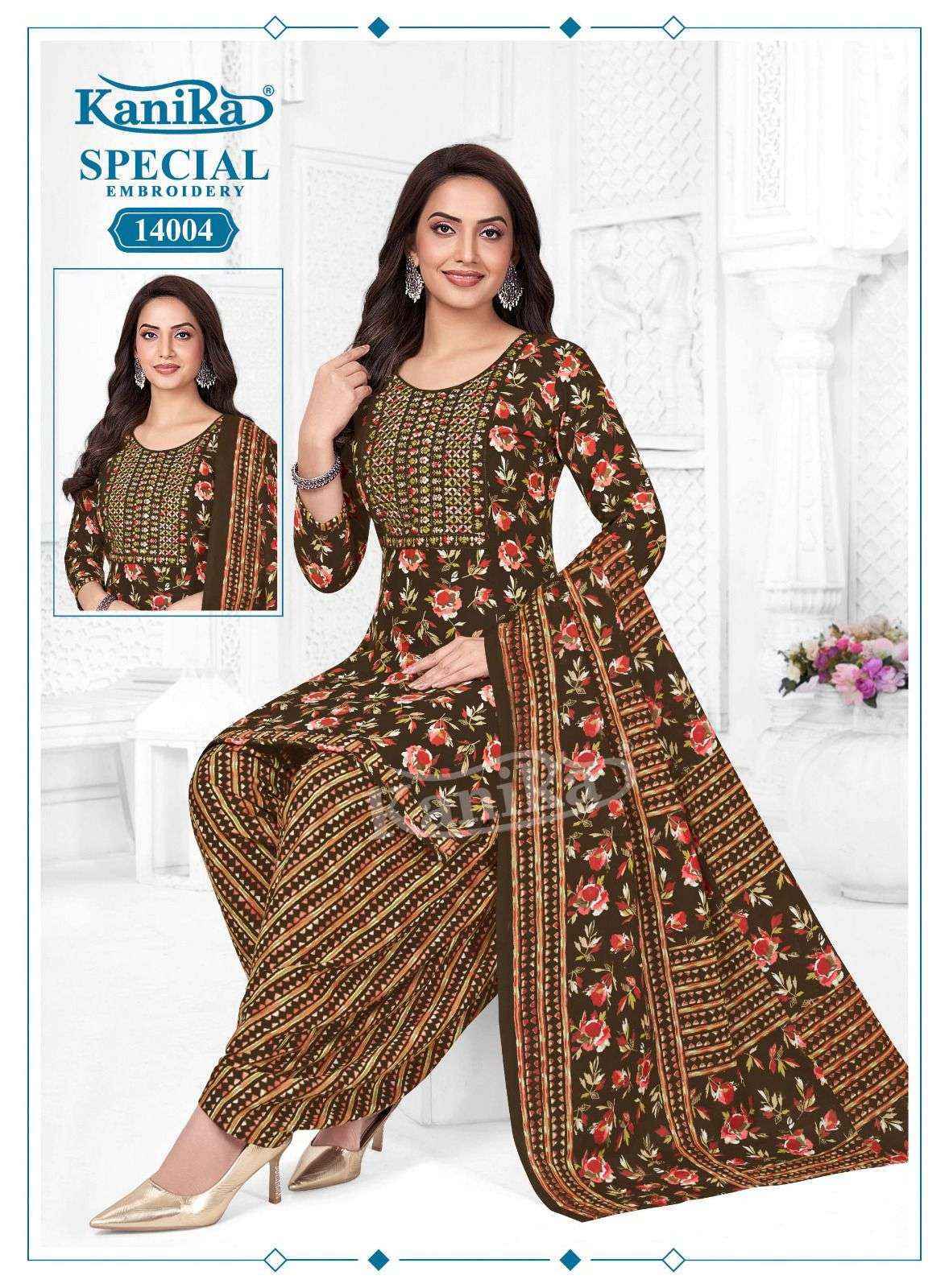 Kanika Special Embroidery Vol 14 Cotton Kurti Combo Collection _ Surat Wholesale Rate ( 12 Pcs Catalog )