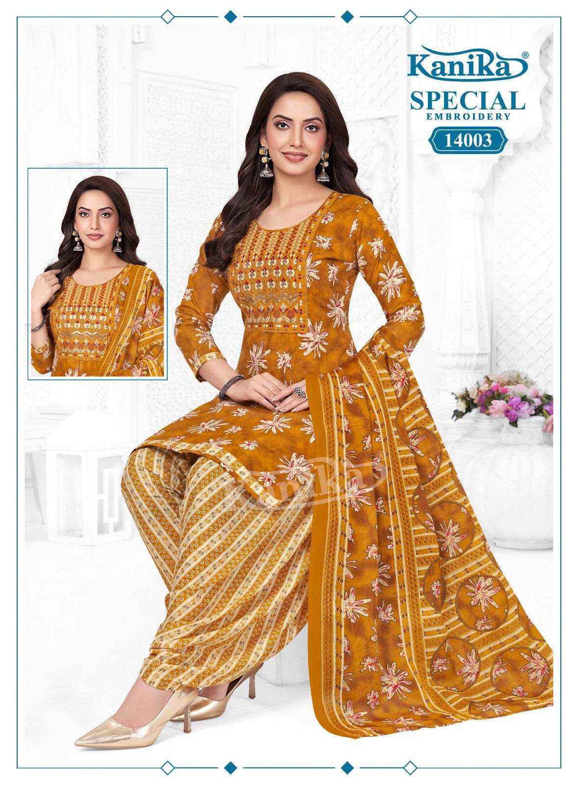 Kanika Special Embroidery Vol 14 Cotton Kurti Combo Collection _ Surat Wholesale Rate ( 12 Pcs Catalog )