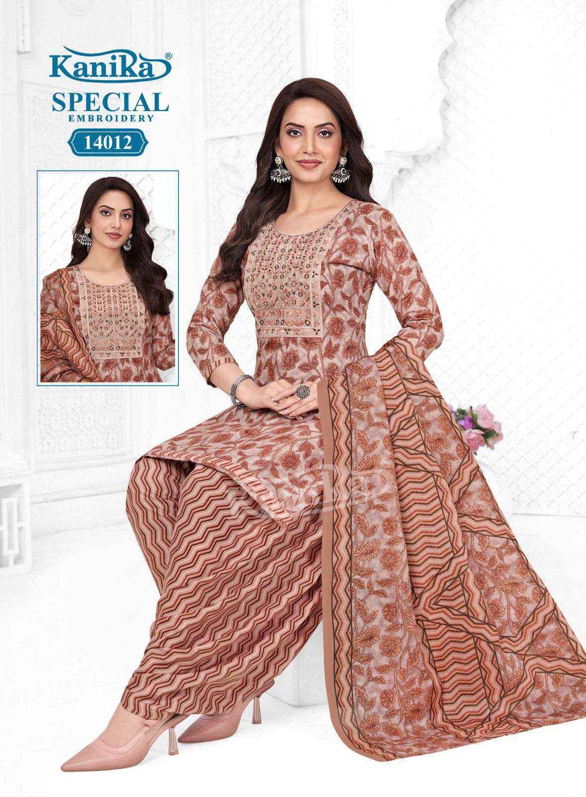 Kanika Special Embroidery Vol 14 Cotton Kurti Combo Collection _ Surat Wholesale Rate ( 12 Pcs Catalog )