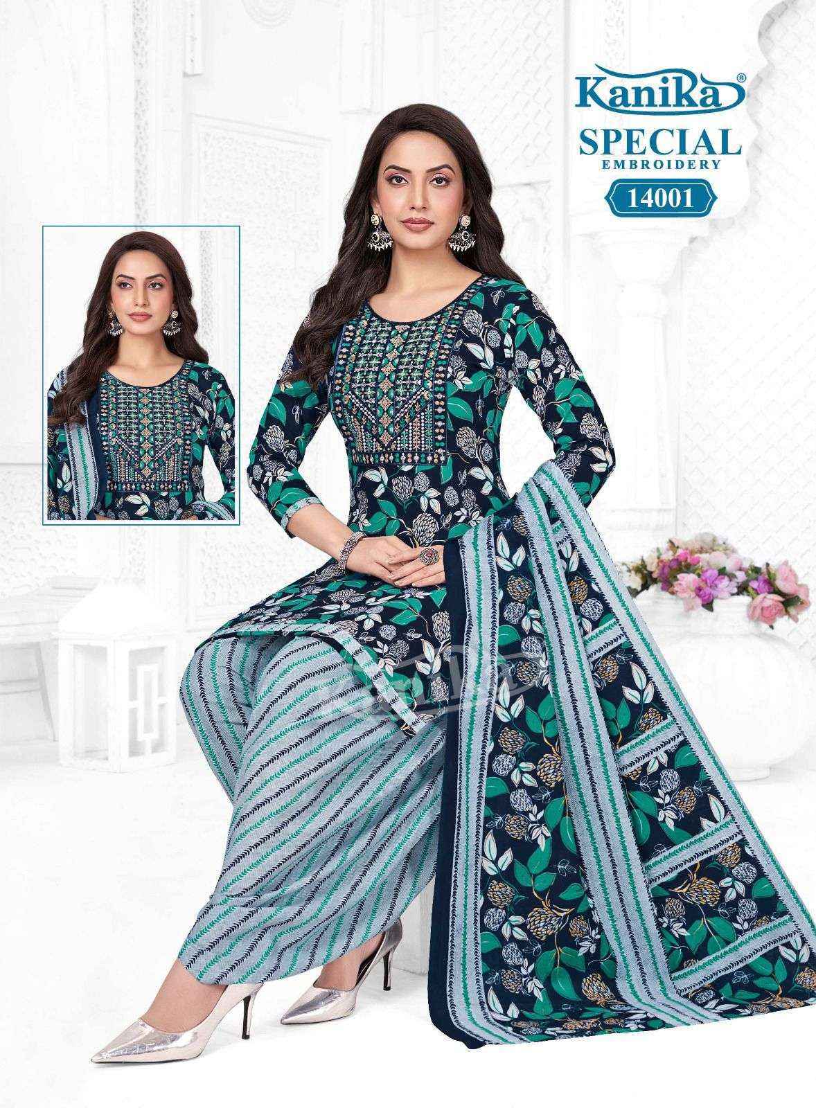 Kanika Special Embroidery Vol 14 Cotton Kurti Combo Collection _ Surat Wholesale Rate ( 12 Pcs Catalog )