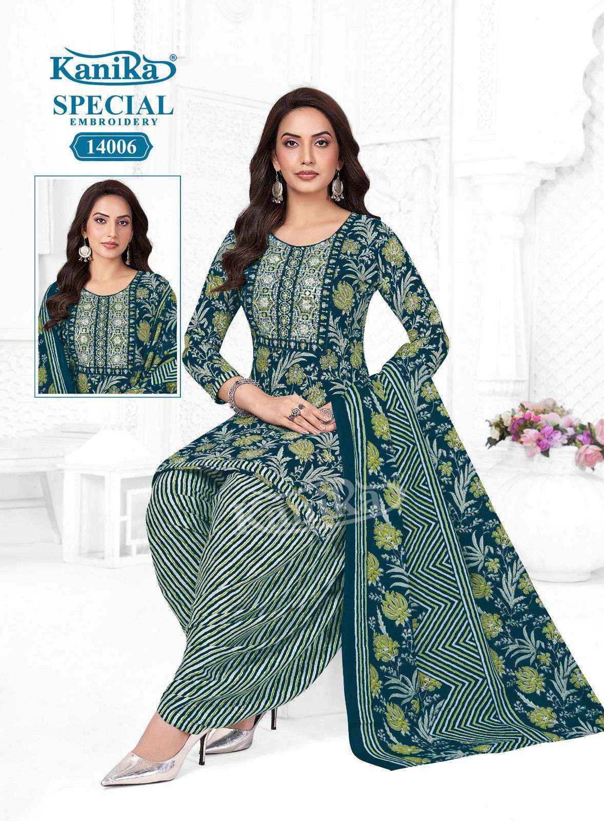 Kanika Special Embroidery Vol 14 Cotton Kurti Combo Collection _ Surat Wholesale Rate ( 12 Pcs Catalog )