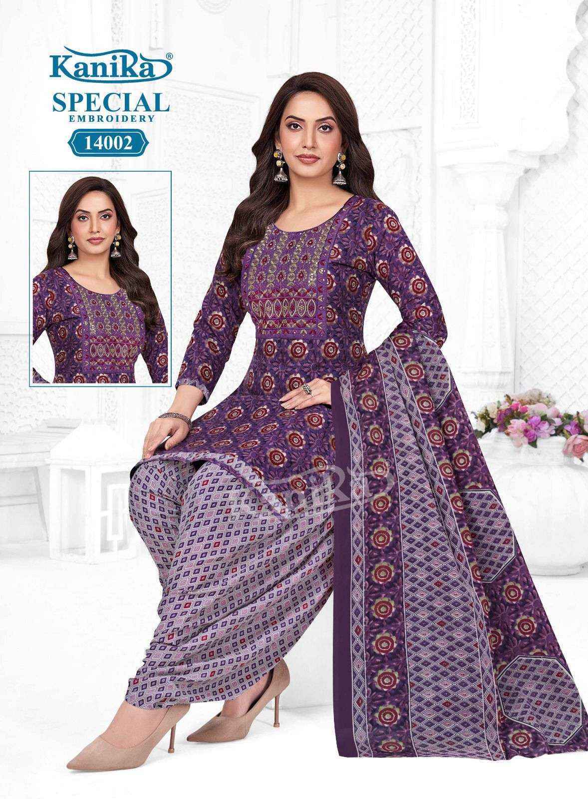 Kanika Special Embroidery Vol 14 Cotton Kurti Combo Collection _ Surat Wholesale Rate ( 12 Pcs Catalog )