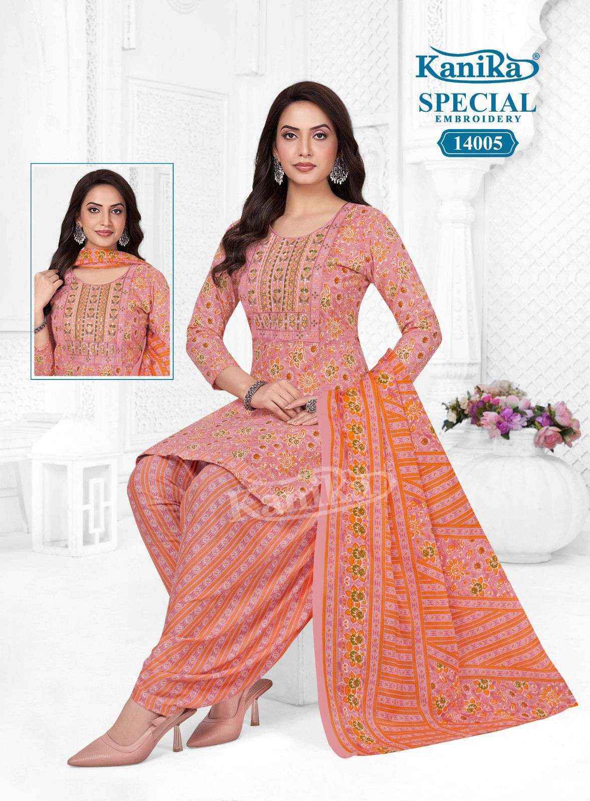 Kanika Special Embroidery Vol 14 Cotton Kurti Combo Collection _ Surat Wholesale Rate ( 12 Pcs Catalog )