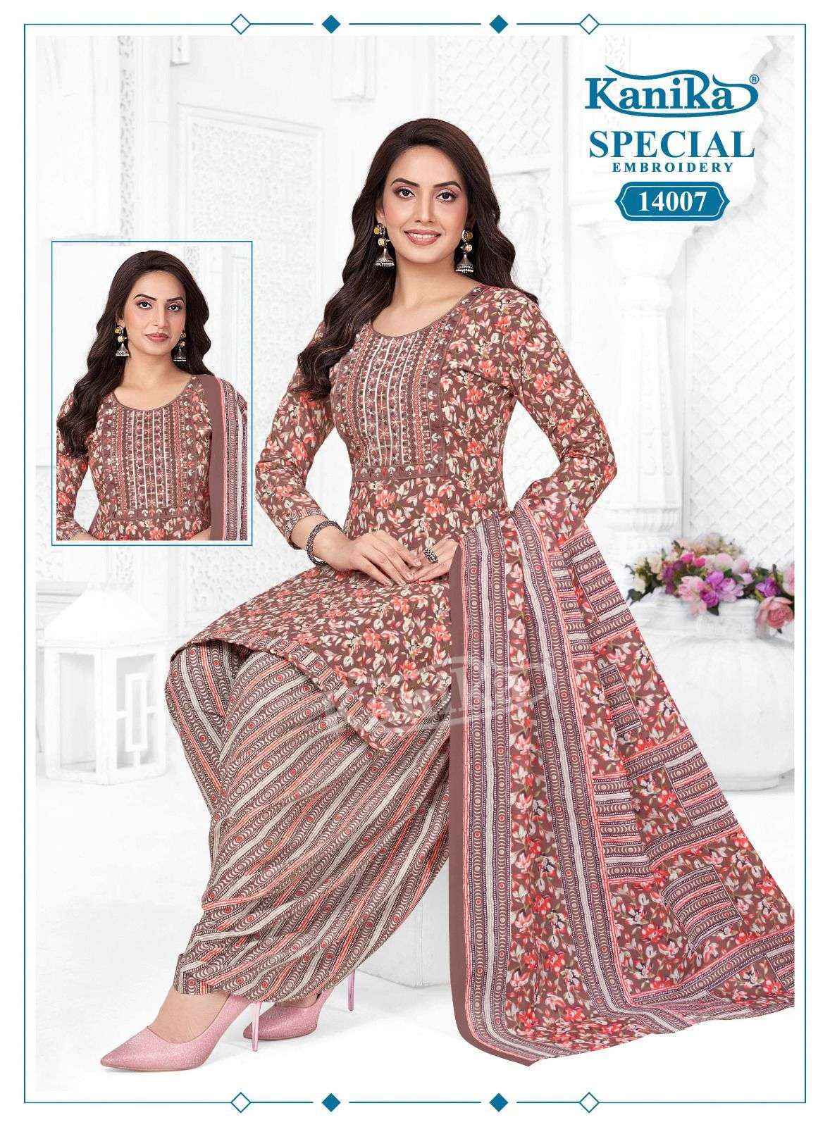 Kanika Special Embroidery Vol 14 Cotton Kurti Combo Collection _ Surat Wholesale Rate ( 12 Pcs Catalog )