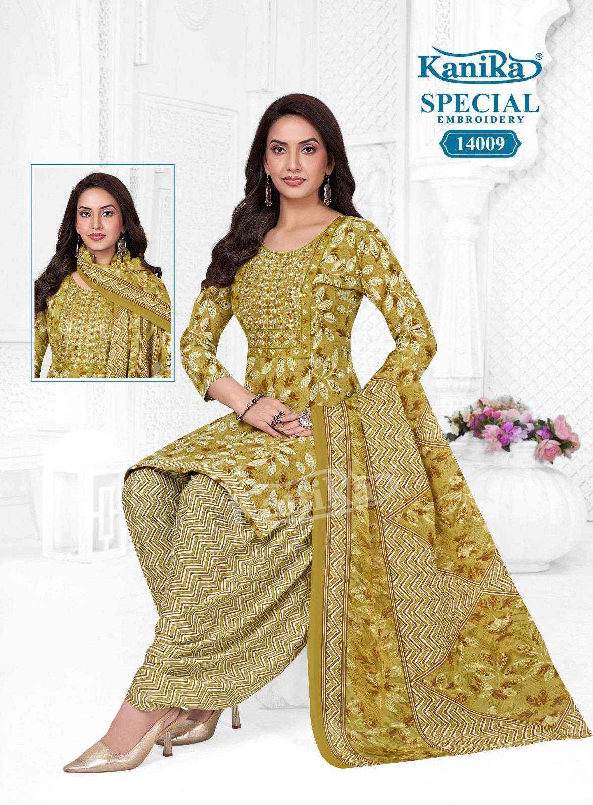 Kanika Special Embroidery Vol 14 Cotton Kurti Combo Collection _ Surat Wholesale Rate ( 12 Pcs Catalog )