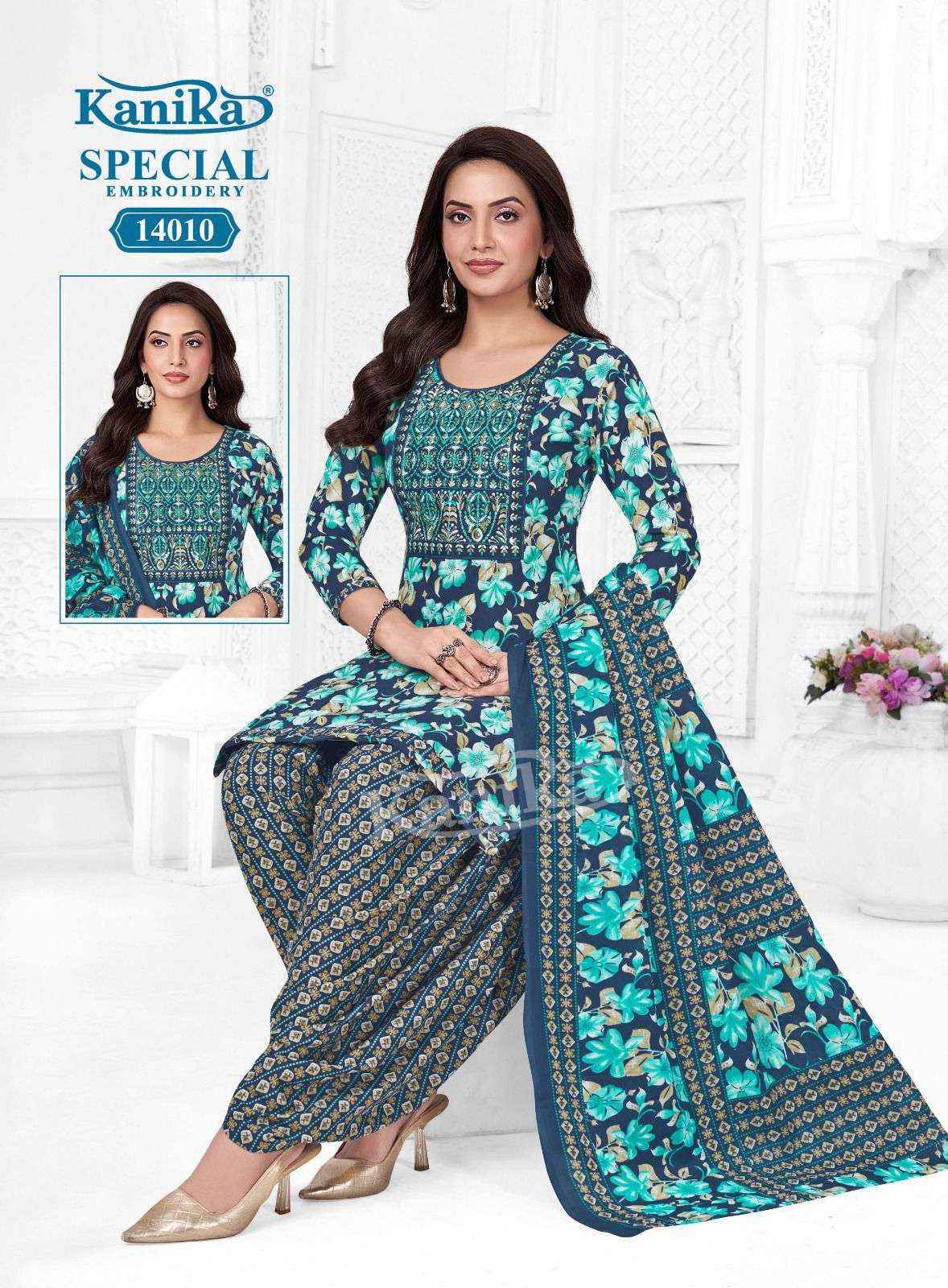 Kanika Special Embroidery Vol 14 Cotton Kurti Combo Collection _ Surat Wholesale Rate ( 12 Pcs Catalog )