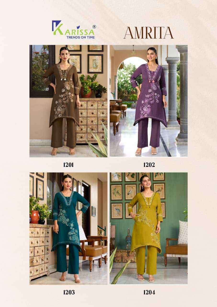 Karissa Amrita Cotton Kurti With Bottom _ Wholesale Surat Collection ( 4 Pcs Catalog )
