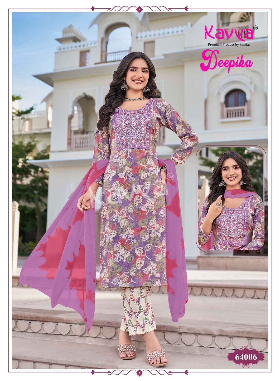 Kavya Deepika Vol 64 Capsule Readymade Suits ( 10 pcs Catalogue )