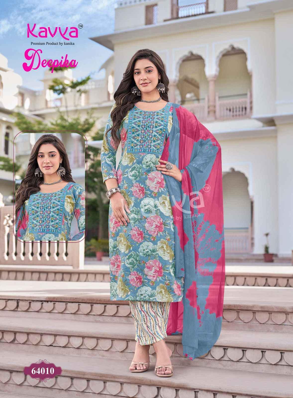 Kavya Deepika Vol 64 Capsule Readymade Suits ( 10 pcs Catalogue )