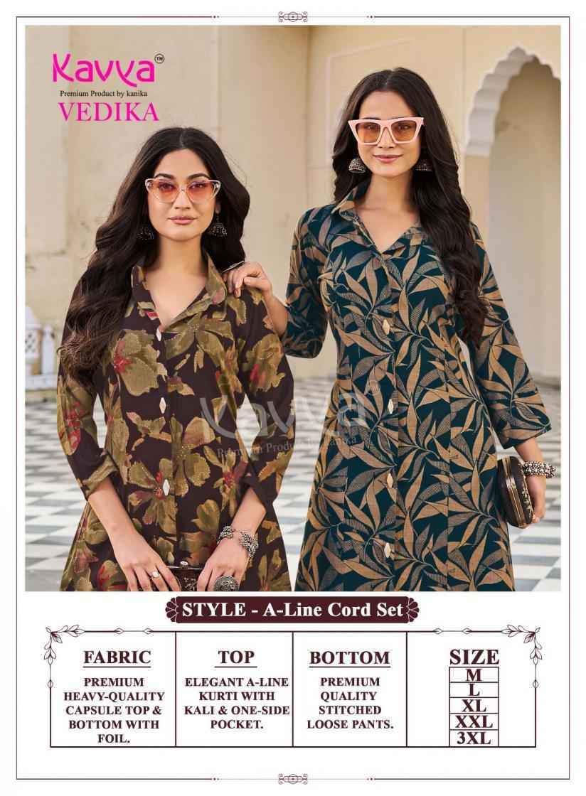 Kavya Vedika Vol 4 Co Ord Set, Latest Catalogue Wholesale Price ( 10 pcs Catalogue )