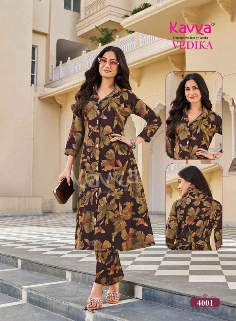 Kavya Vedika Vol 4 Co Ord Set, Latest Catalogue Wholesale Price ( 10 pcs Catalogue )