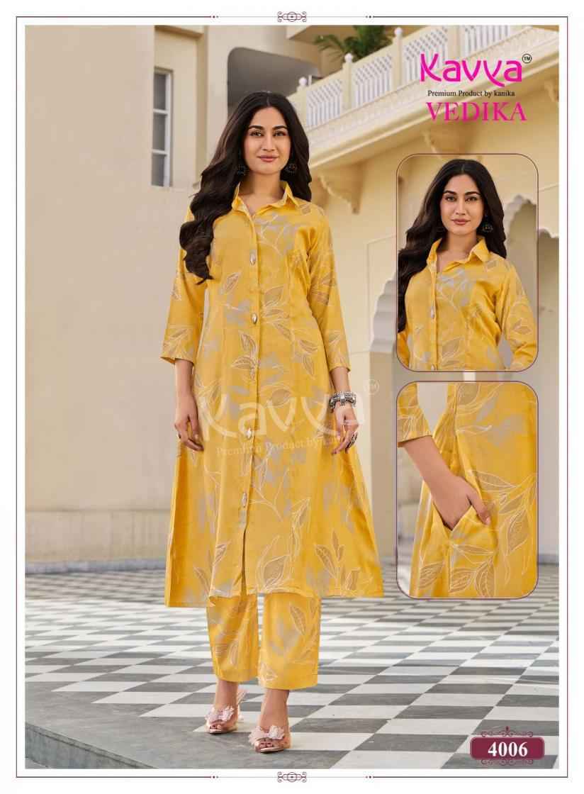 Kavya Vedika Vol 4 Co Ord Set, Latest Catalogue Wholesale Price ( 10 pcs Catalogue )