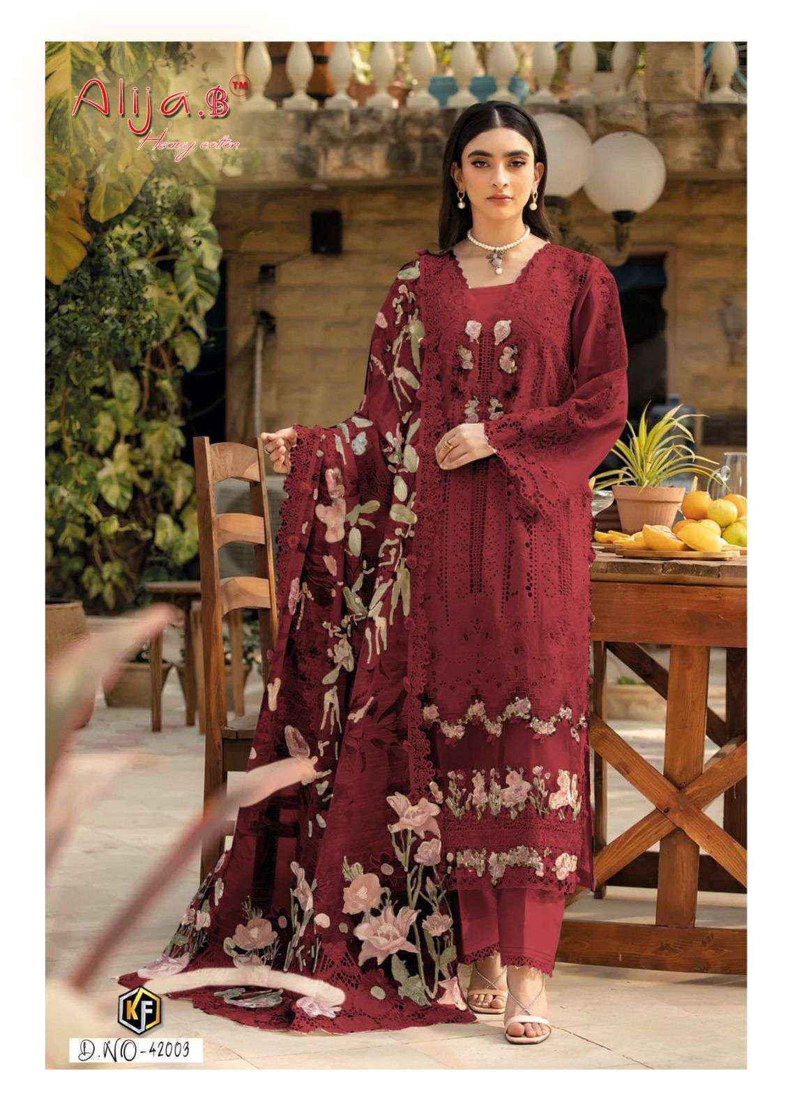 Keval Fab Alija B Vol 42 Cotton Dress Material Wholesale Surat Rate ( 6 Pcs Catalog )